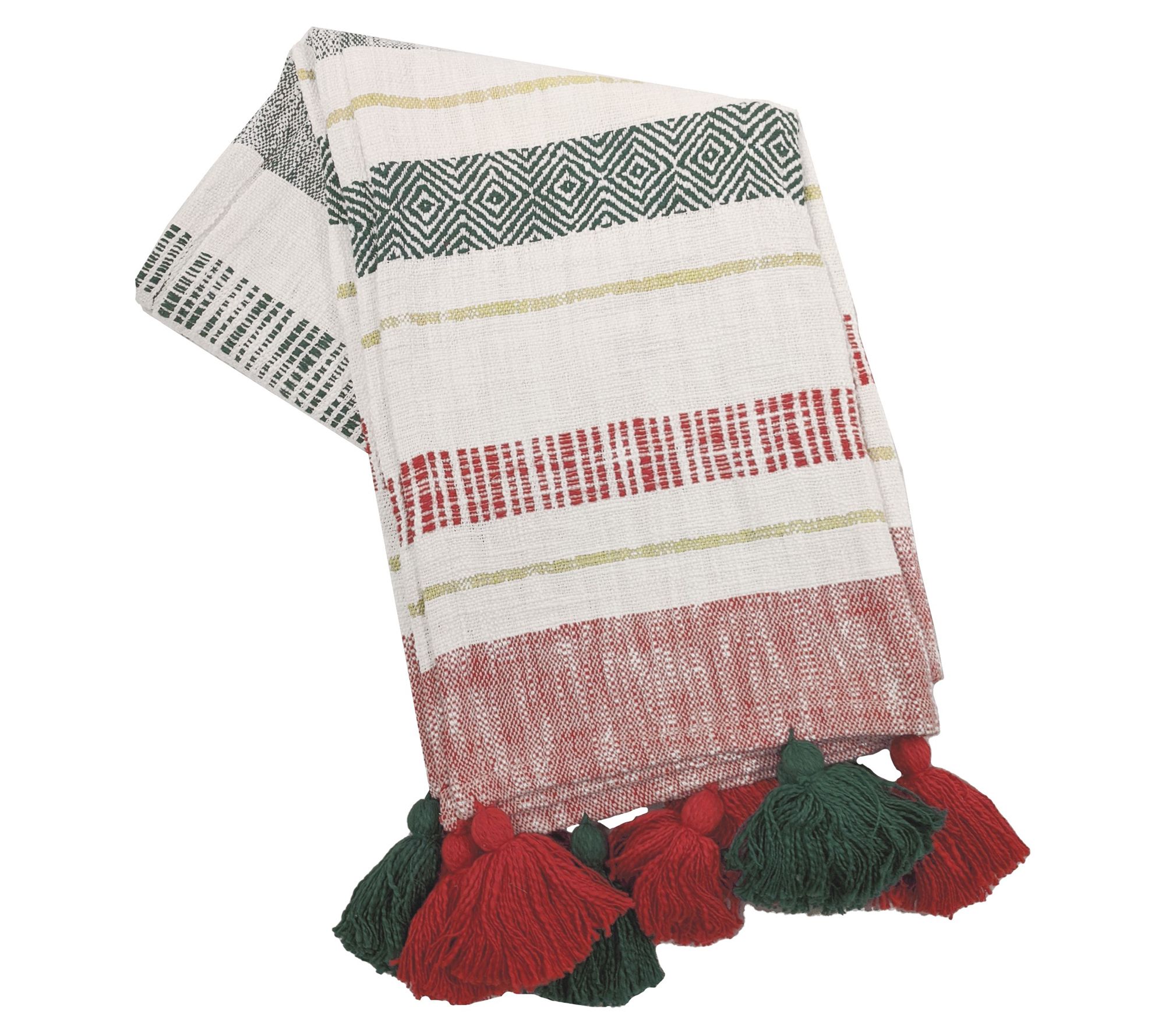 Barton Ruby Striped Throw Blanket by Valerie