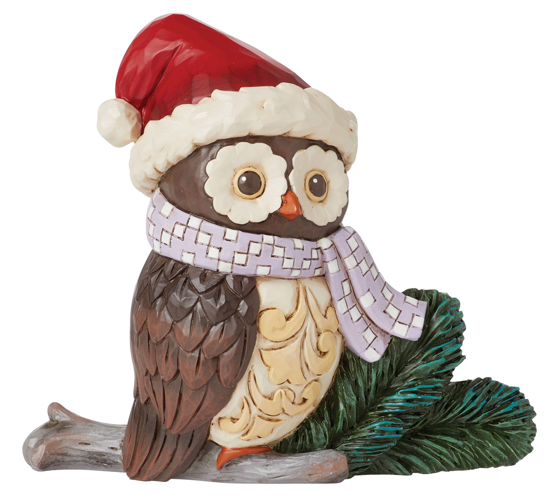 Jim Shore Mini Owl with Santa Hat Fig