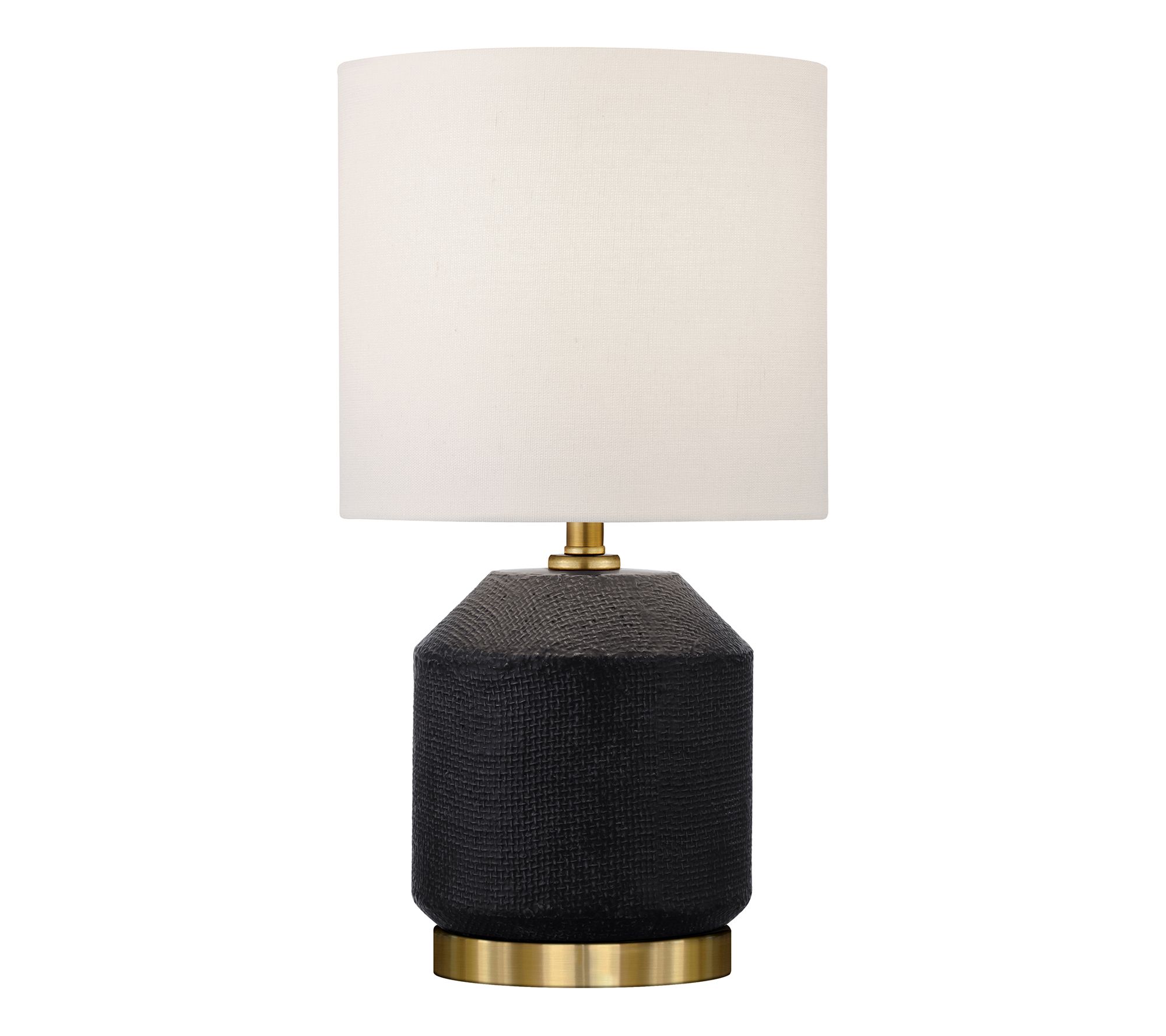 Hudson & Canal Esther 15" Tall Ceramic Fabric Shade Mini Lamp