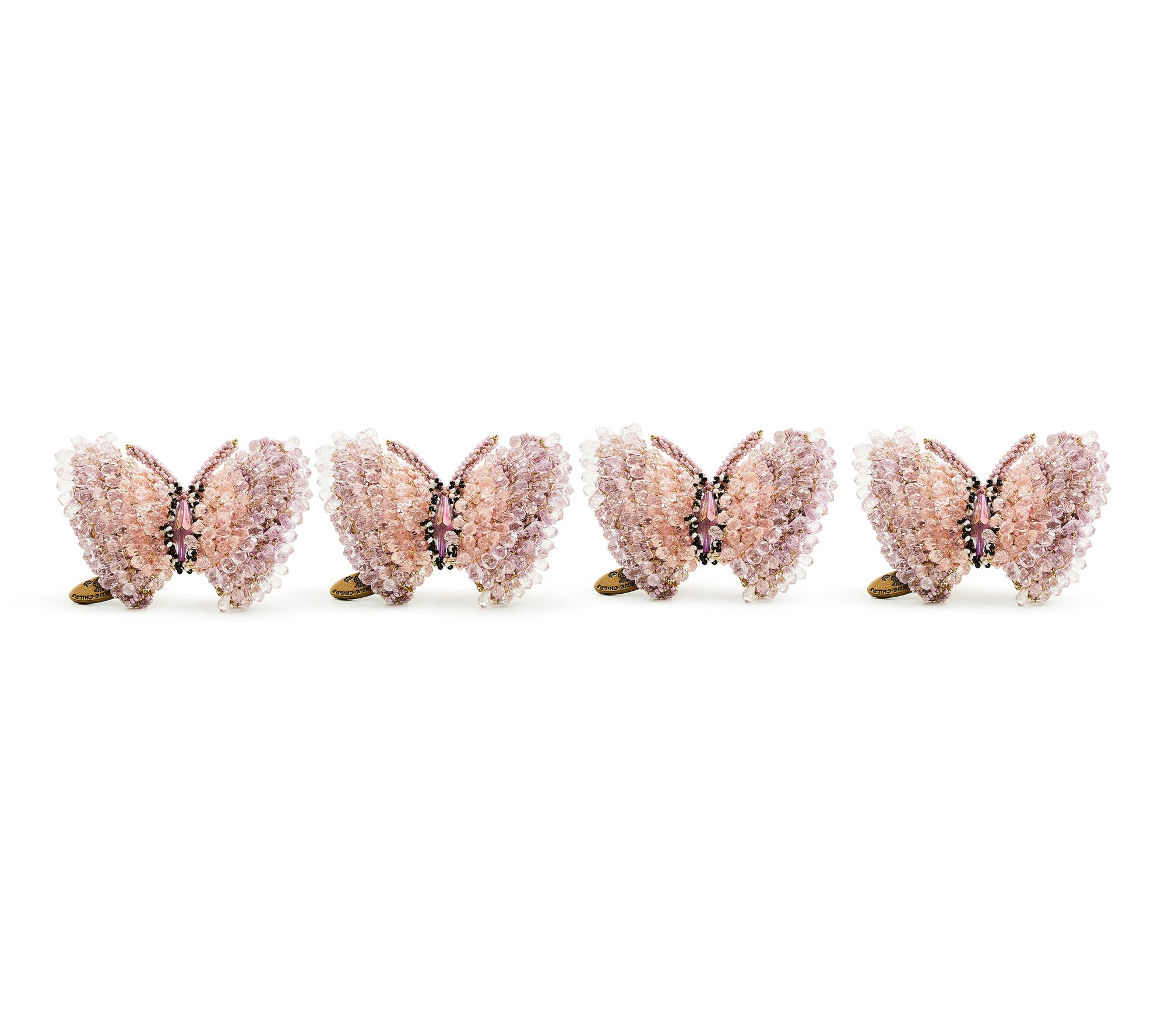 MacKenzie - Childs Set of 4 Butterfly Napkin Rings