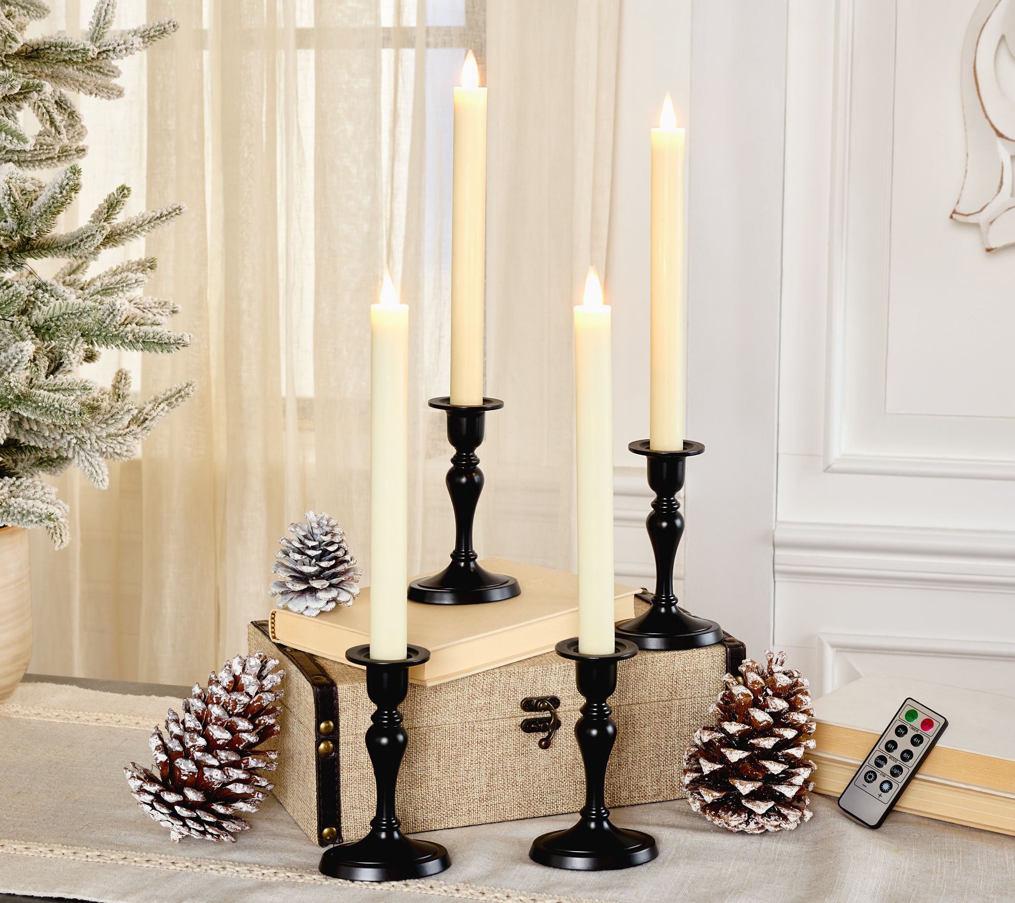 "As Is" Set of 4 Candlelight Oval Window Candles by Valerie