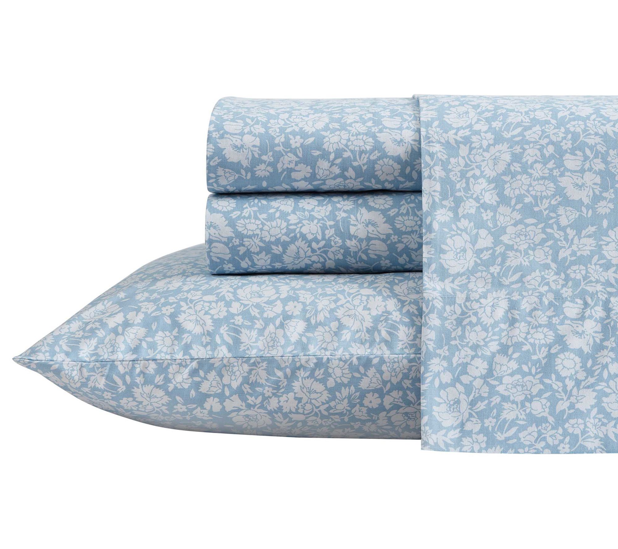 Laura Ashley Heirloom Ditzy Blue TwinXL Sheet Set