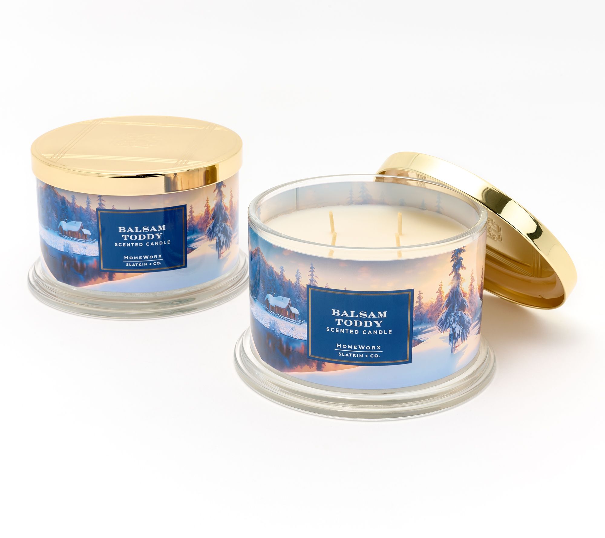 HomeWorx by Slatkin + Co. S/2 18oz Woodland Escape Candles