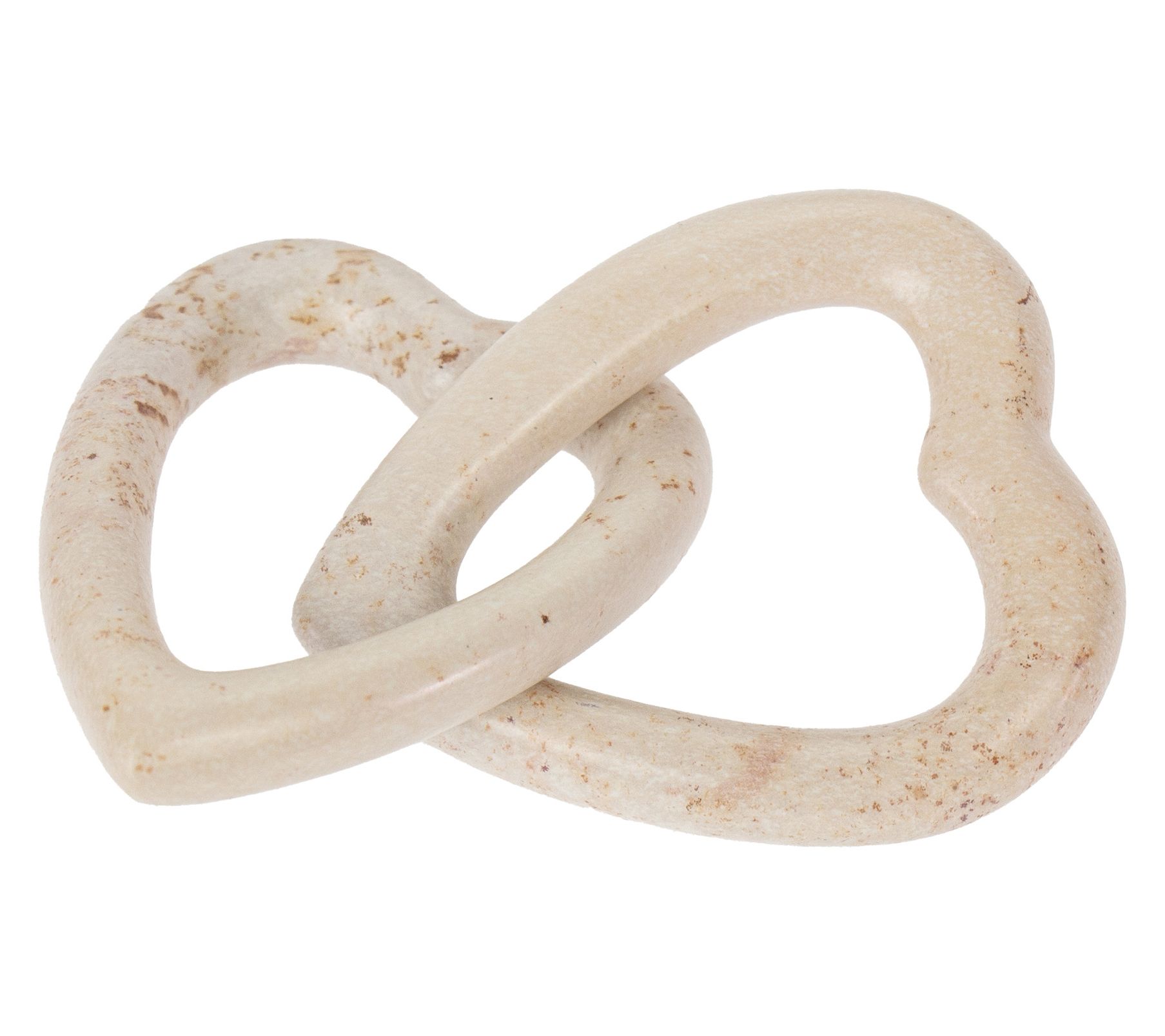 Global Crafts S/2 Soapstone Carved Double TwineHearts
