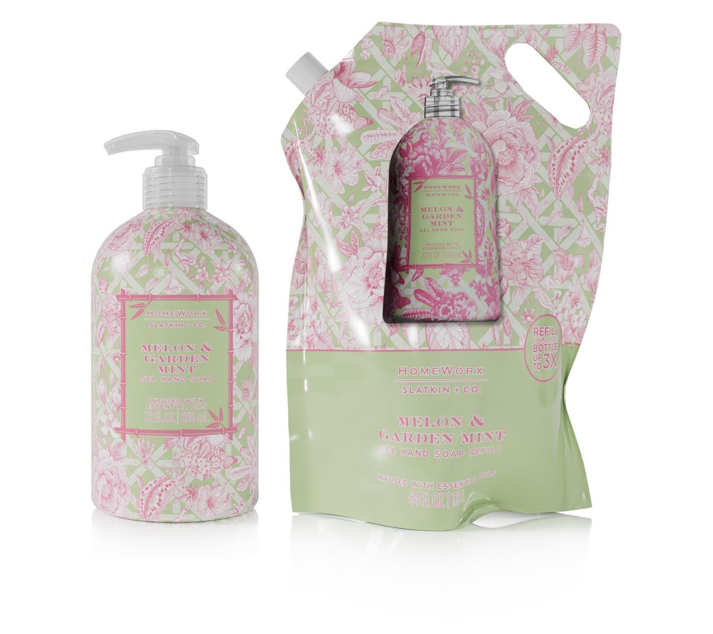 HomeWorx by Slatkin + Co. 22oz Hand Soap + 64oz Refill Bag