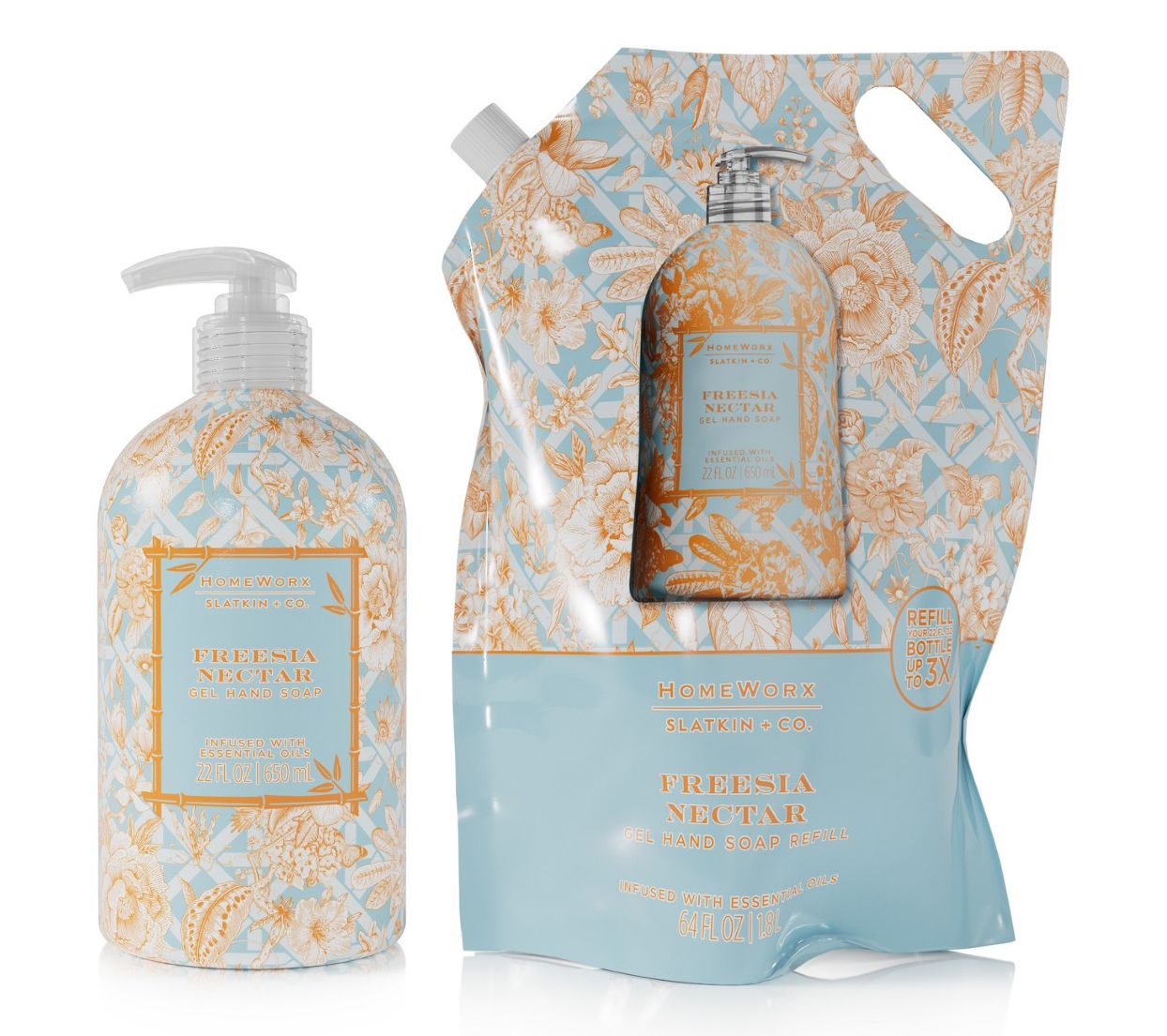 HomeWorx by Slatkin + Co. 22oz Hand Soap + 64oz Refill Bag