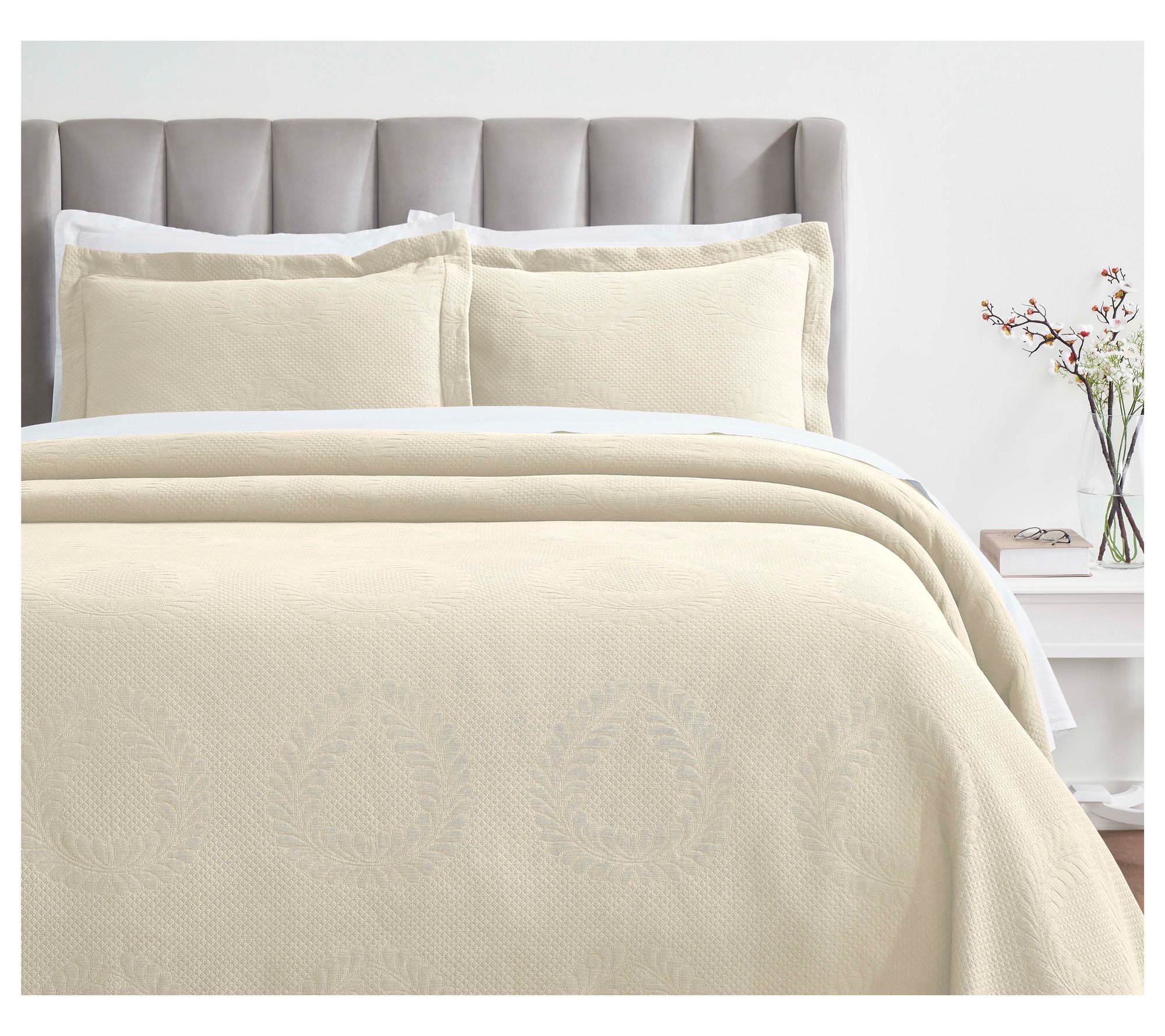 Superior Peploi Cotton Bedspread and Sham Set,Queen