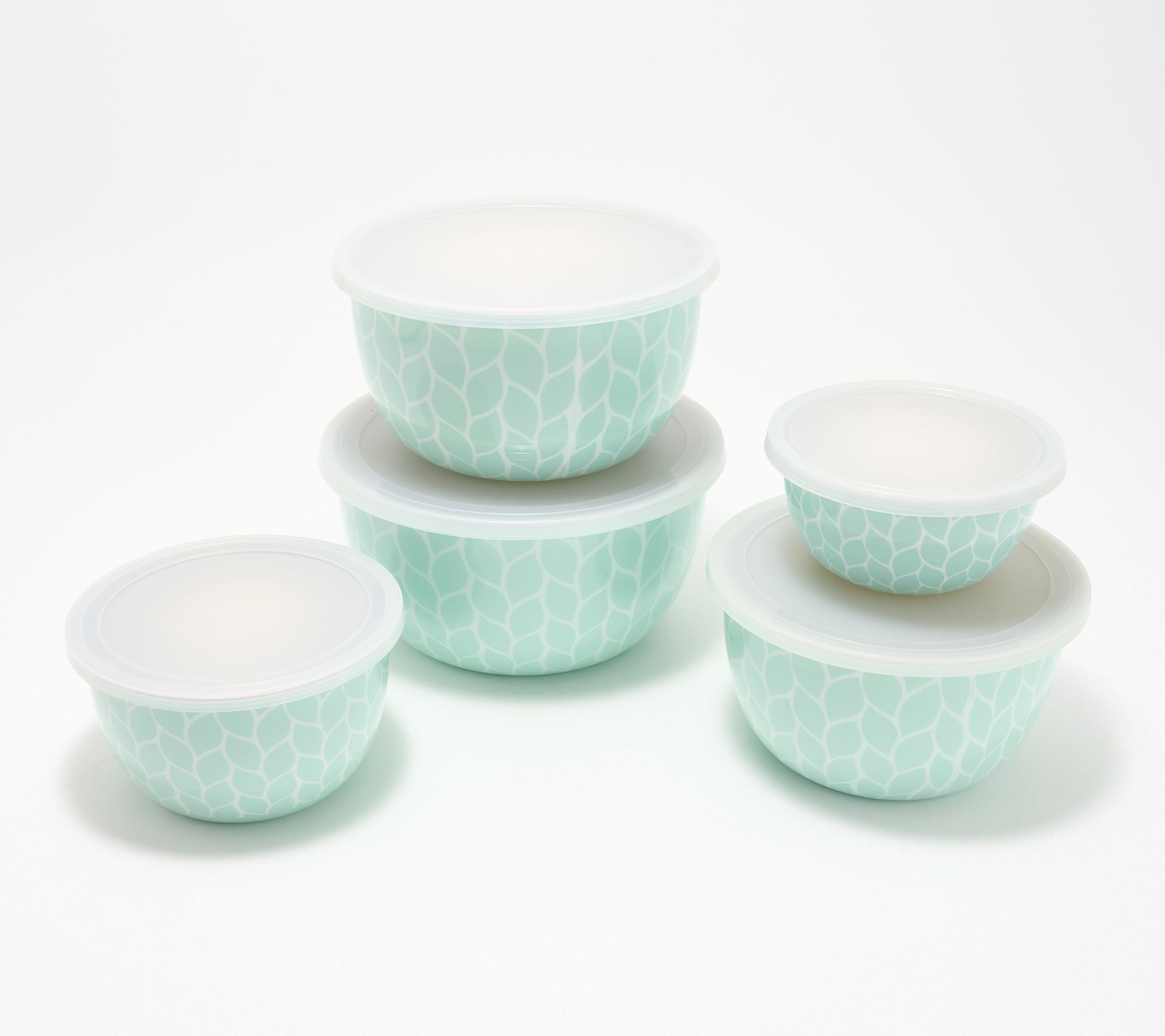As Is Temp-tations Carved Willow 5-Pc Enamelon Steel Bowls