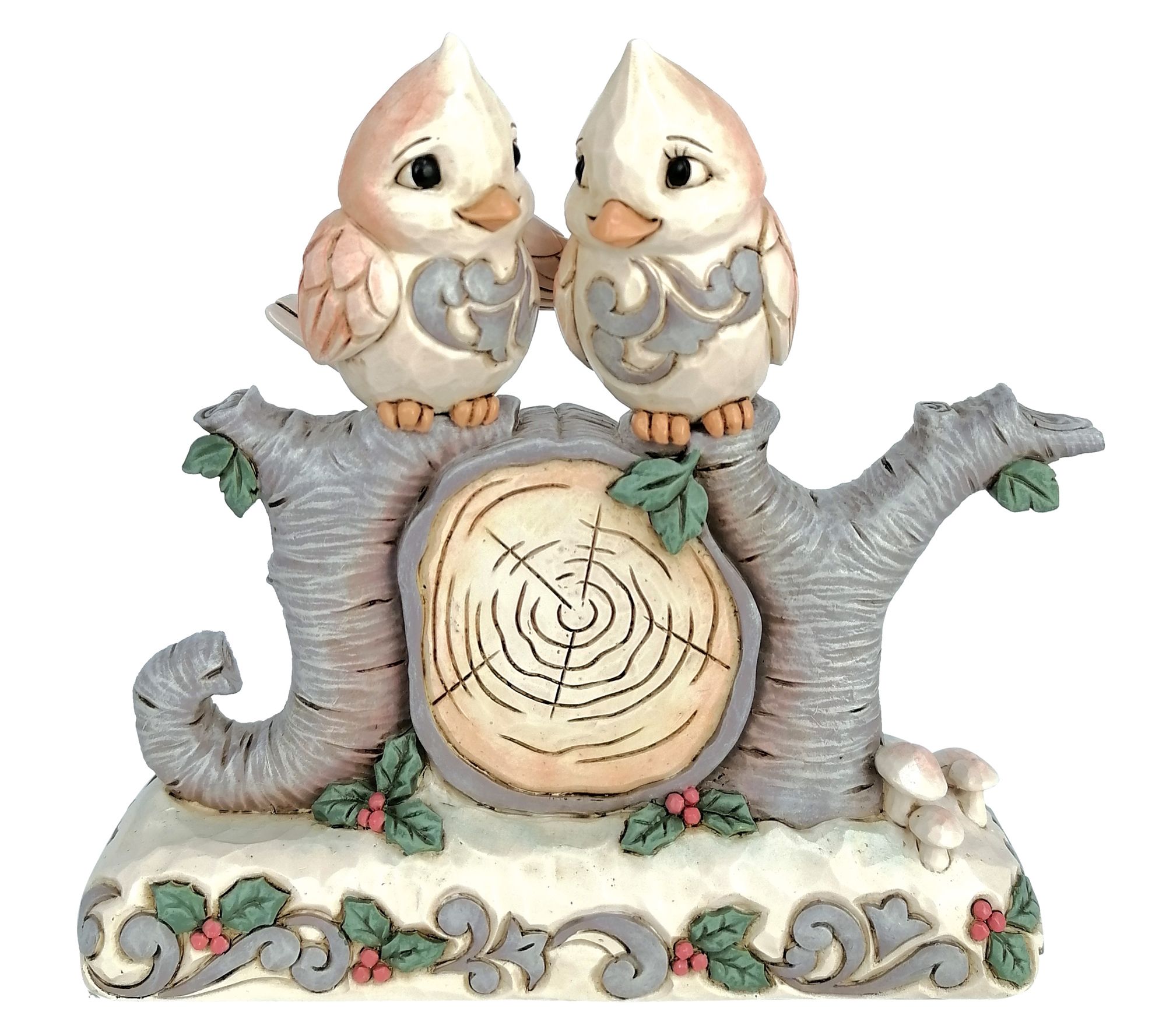 Jim Shore Heartwood Creek Woodland Joy Word with Birds Fig