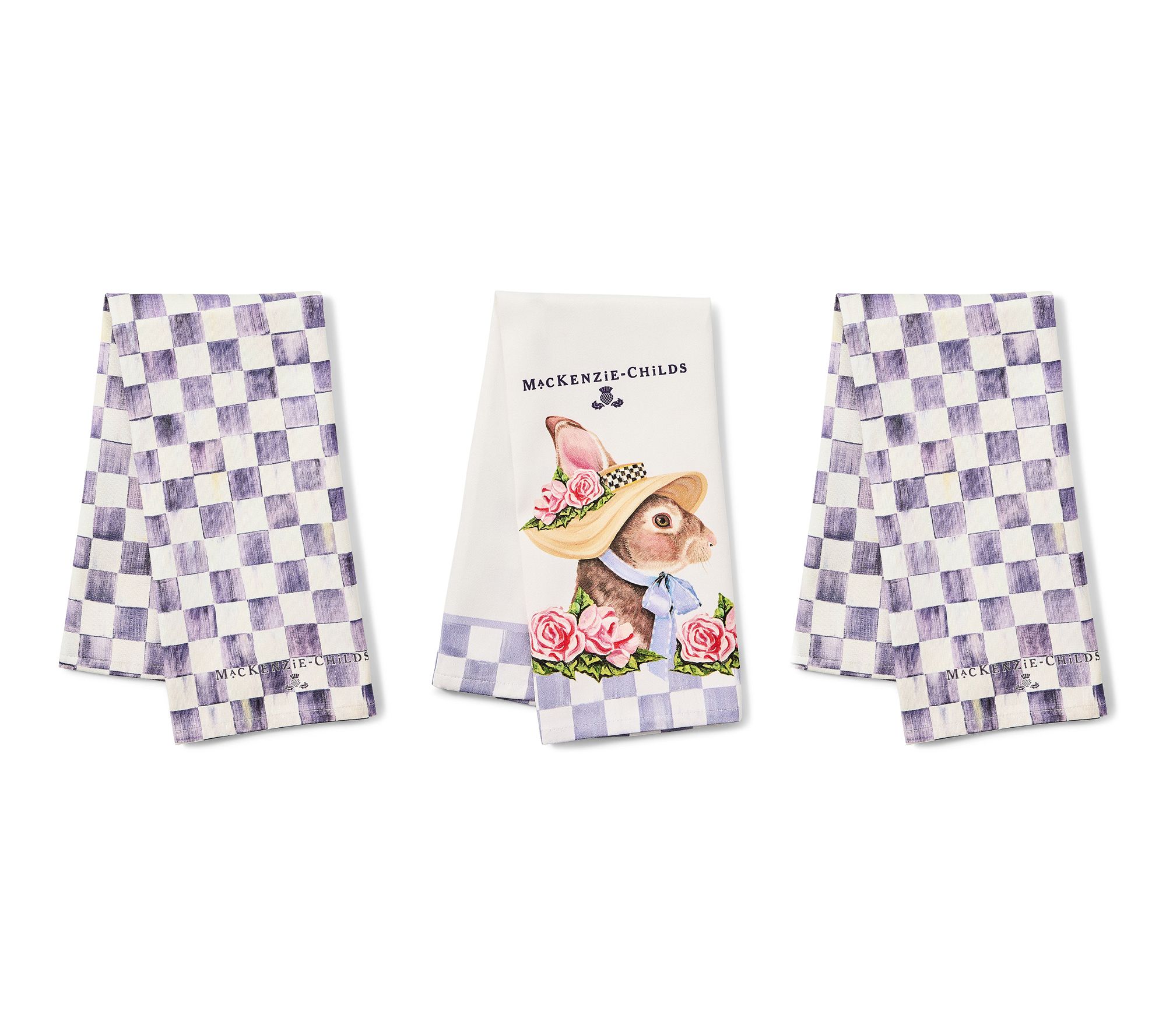 MacKenzie- Childs Set of 3 Printed Tea Towel Set
