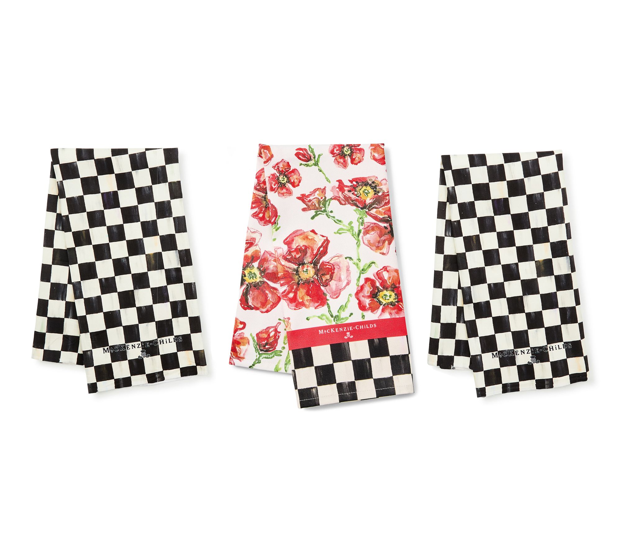 MacKenzie- Childs Set of 3 Printed Tea Towel Set