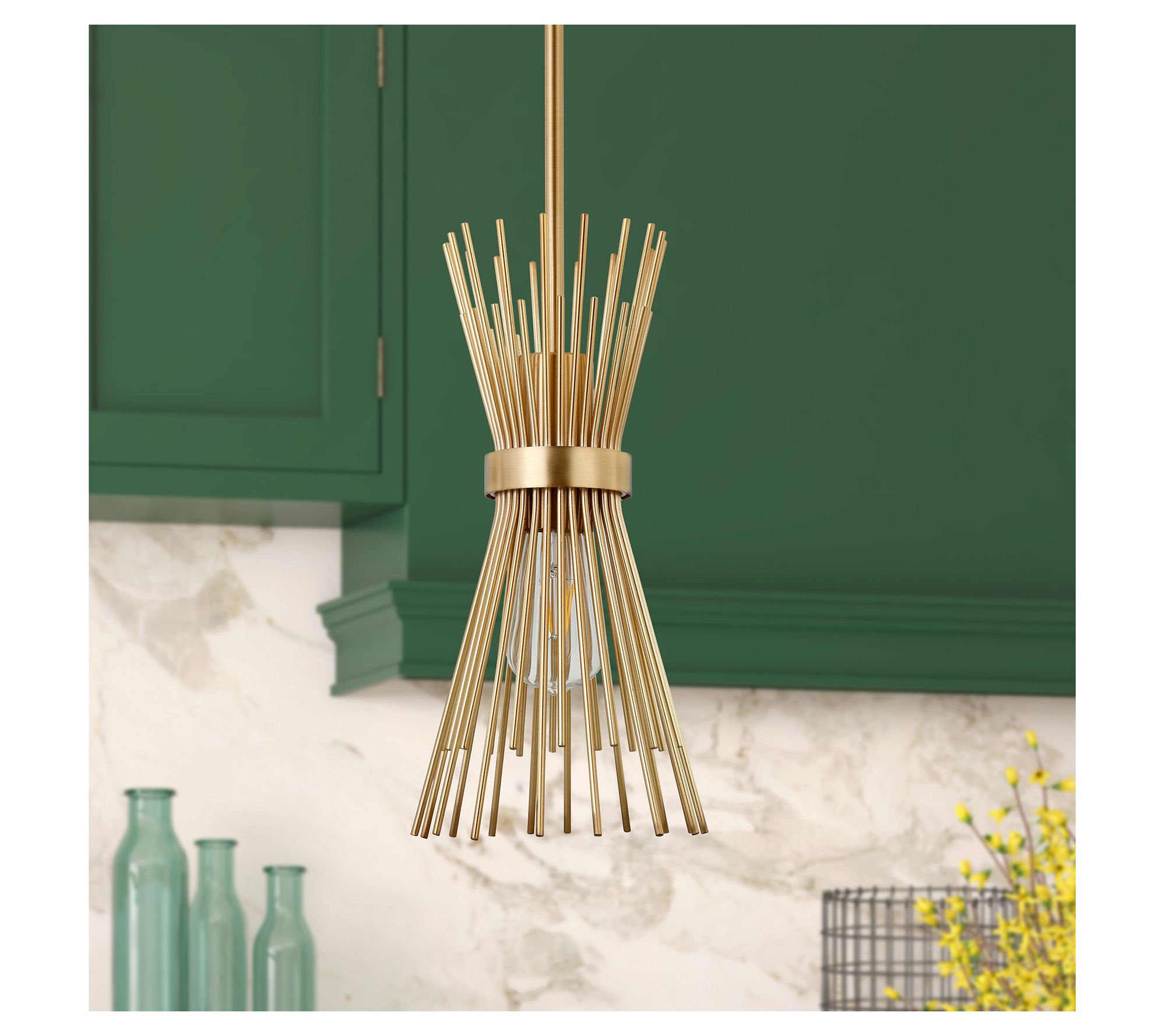 Hudson&Canal Andromeda Starburst Pendant with Metal Shade