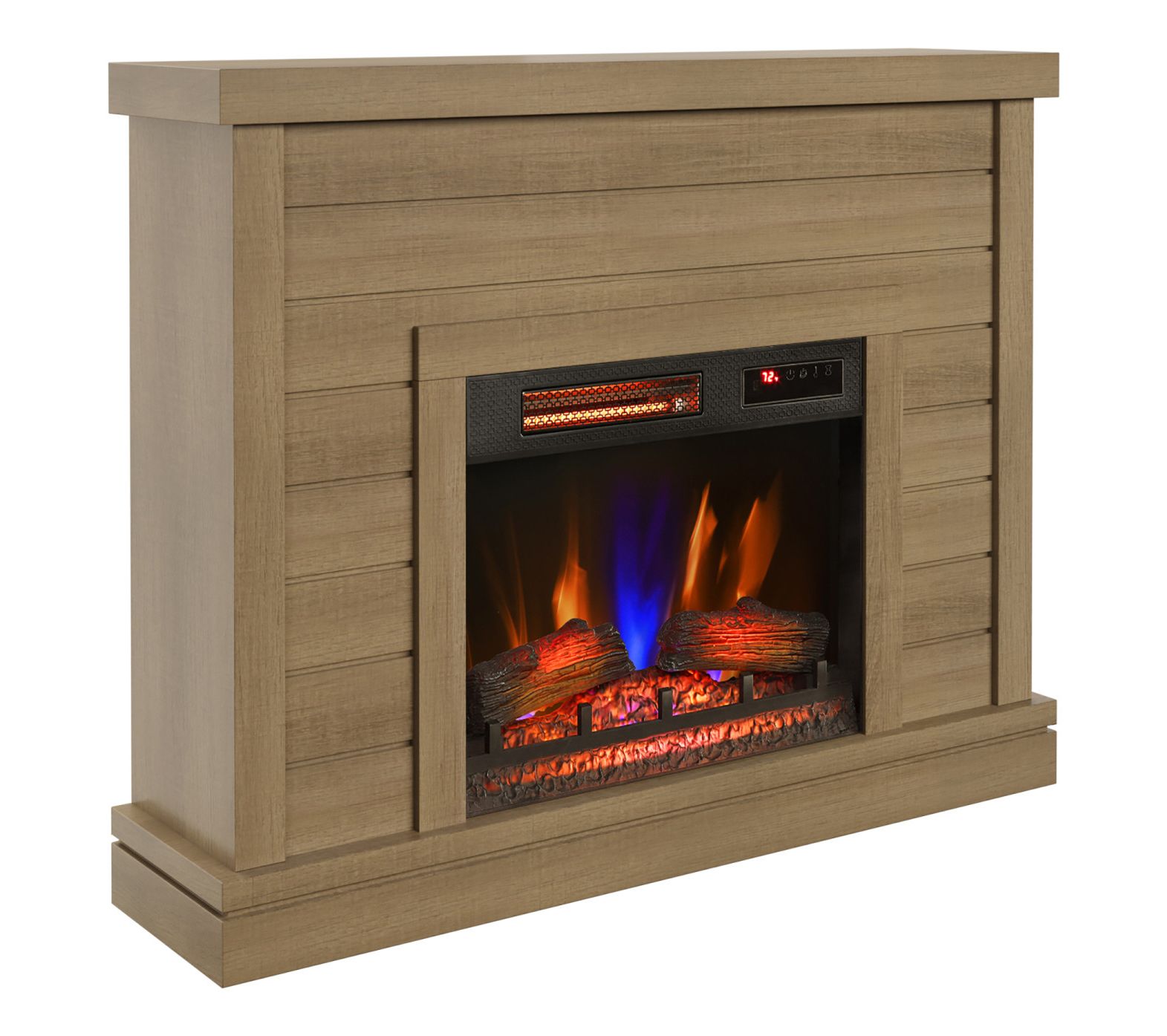 Duraflame Shiplap Wall Mantel Electric Fireplace Infrared Heat