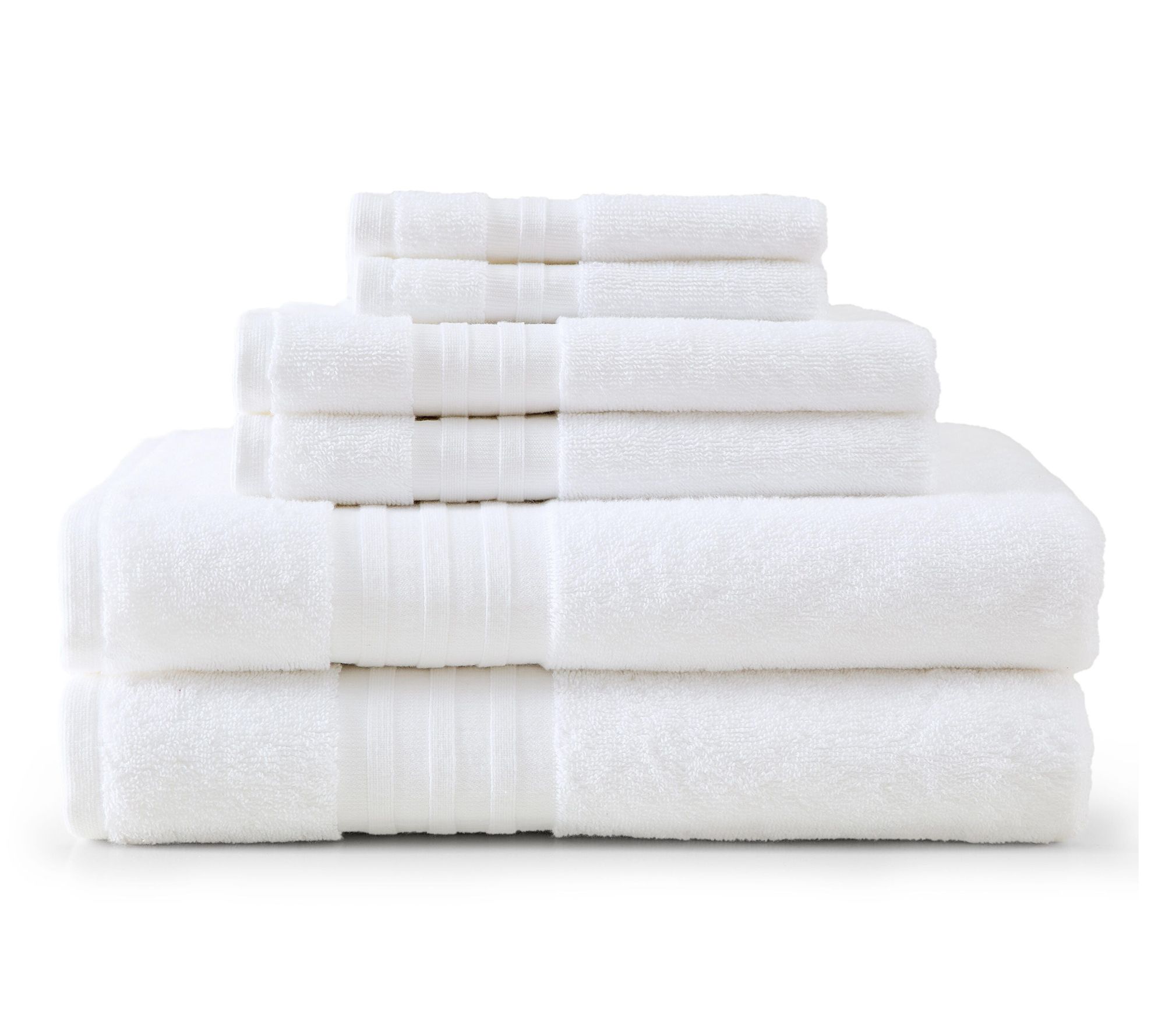 Martha Steweart Skyland Manor White 6-Piece Cotton Towel Set