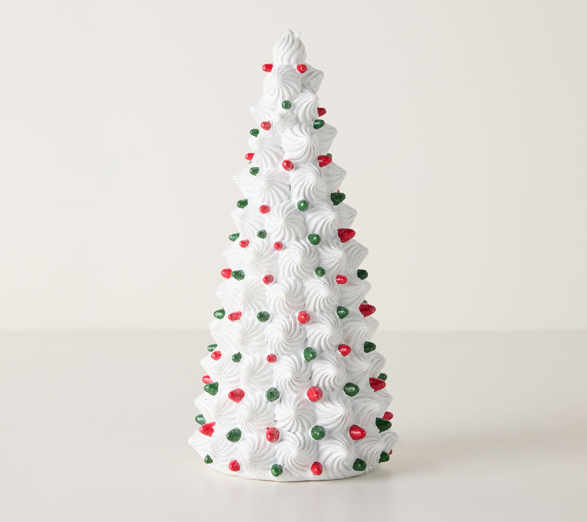 10" Glittered Meringue cone Tree by Valerie