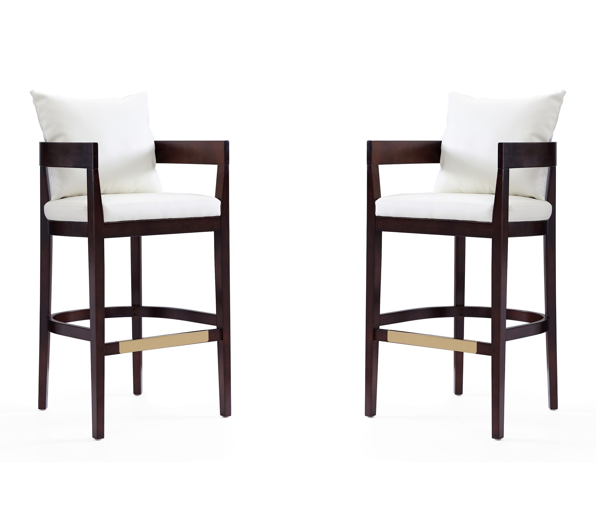 Manhattan Comfort Ritz Wood Upholstered Barstool - Set of 2