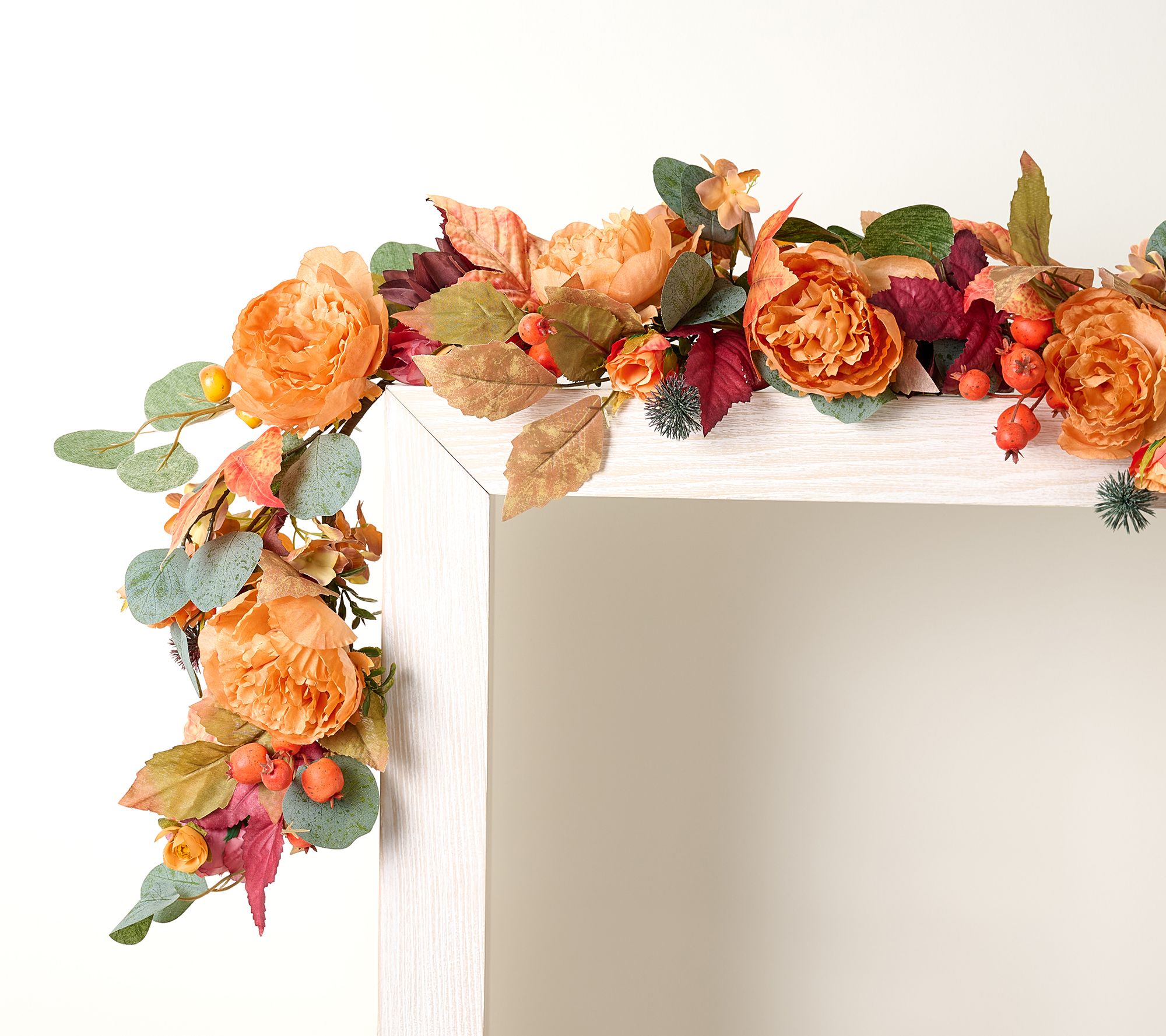 4' Autumn Tapestry Ranunculus & Dahliah Garland by Valerie