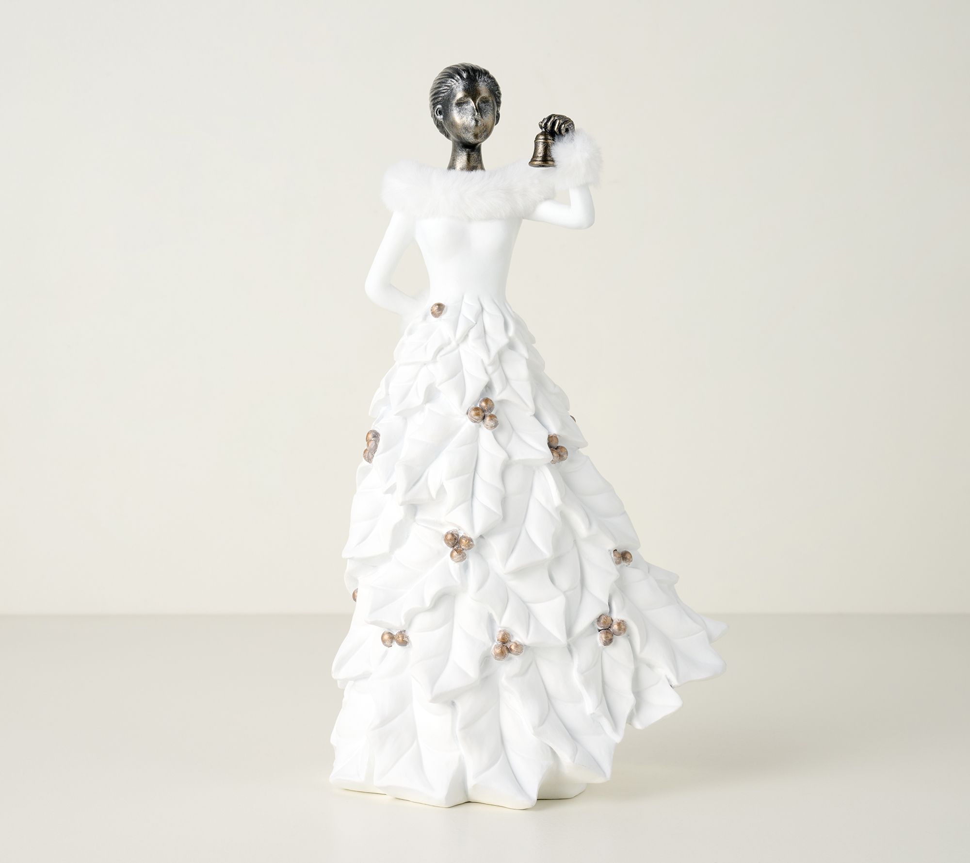 Holiday Maiden with Faux Fur Trim and Bell by Valerie