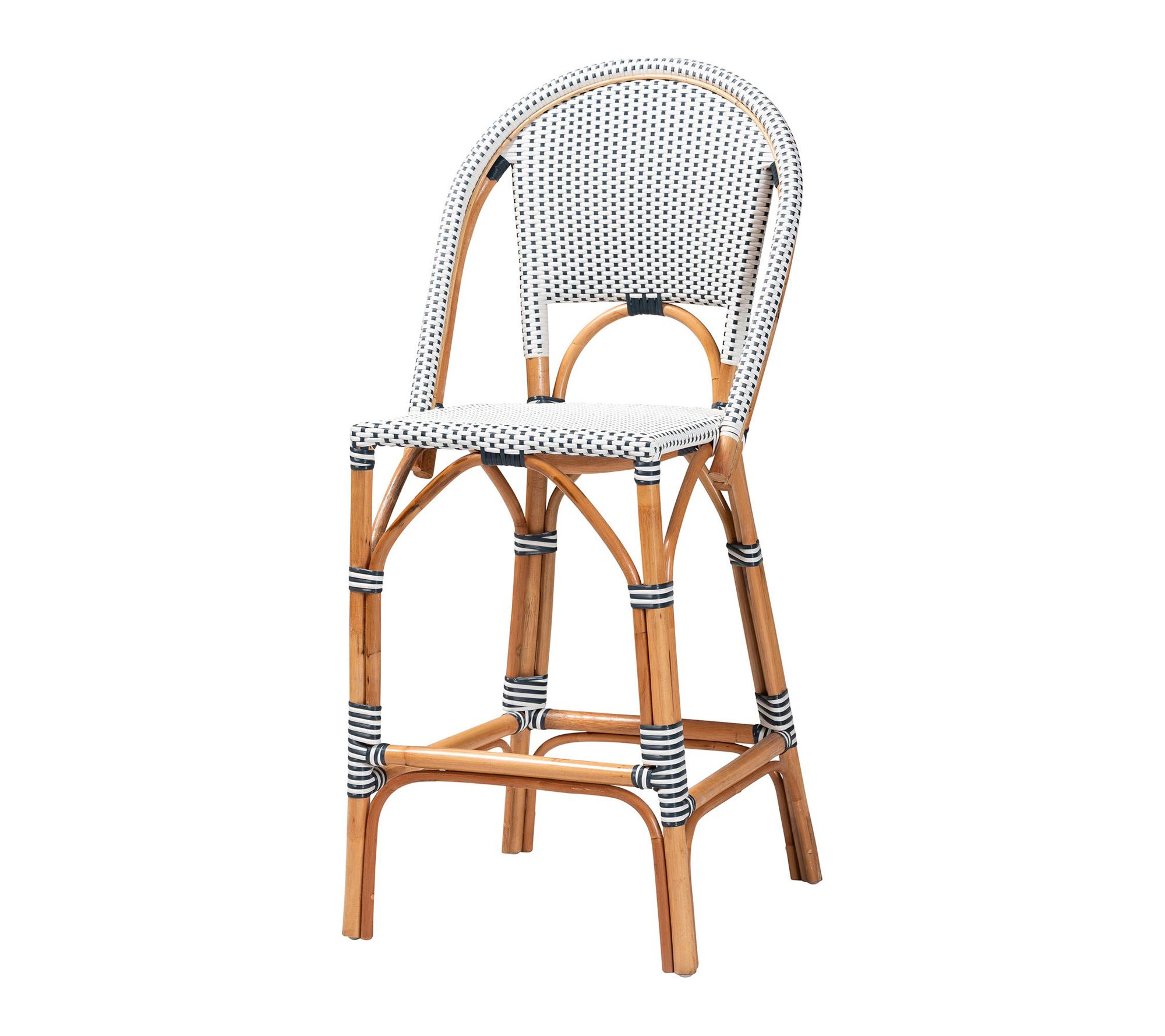 bali & pari Genica Weaving and Natural Rattan Bar Stool