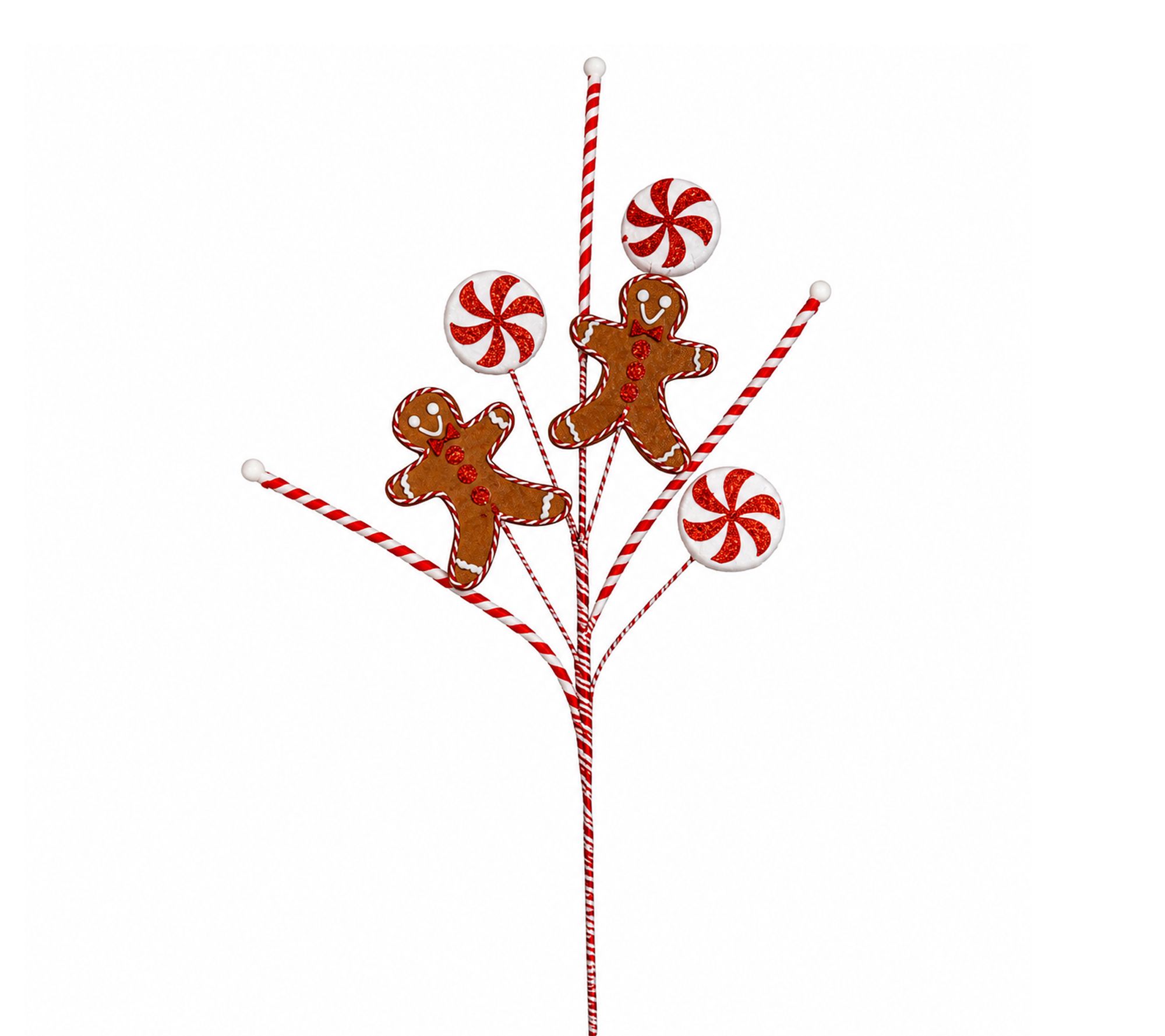 RC Home Decor- 6 PCS Gingerbread Christmas Spray Pick