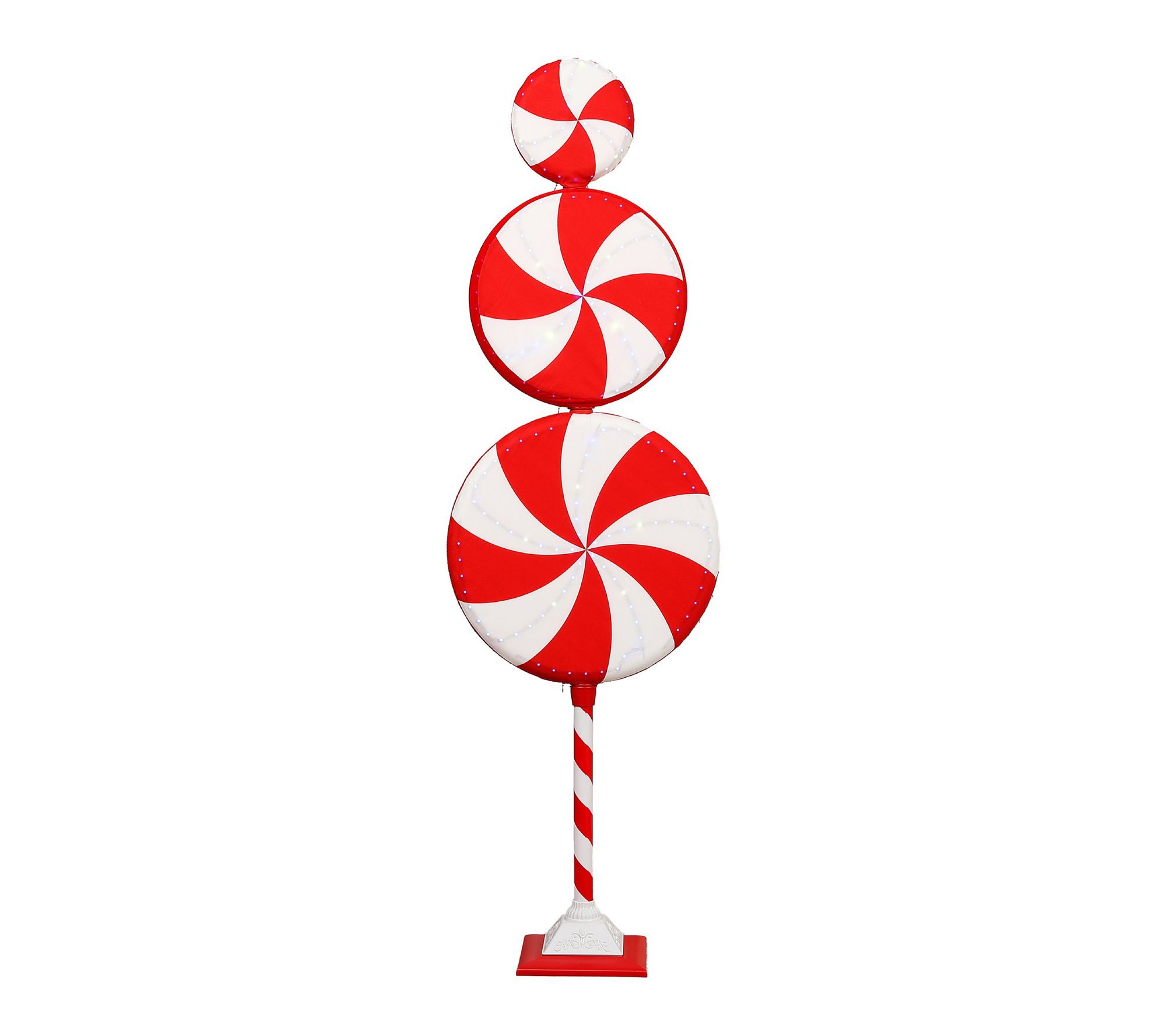 Fraser Hill Farm 6-Ft. Stacked Candy Musical Floor Lamp