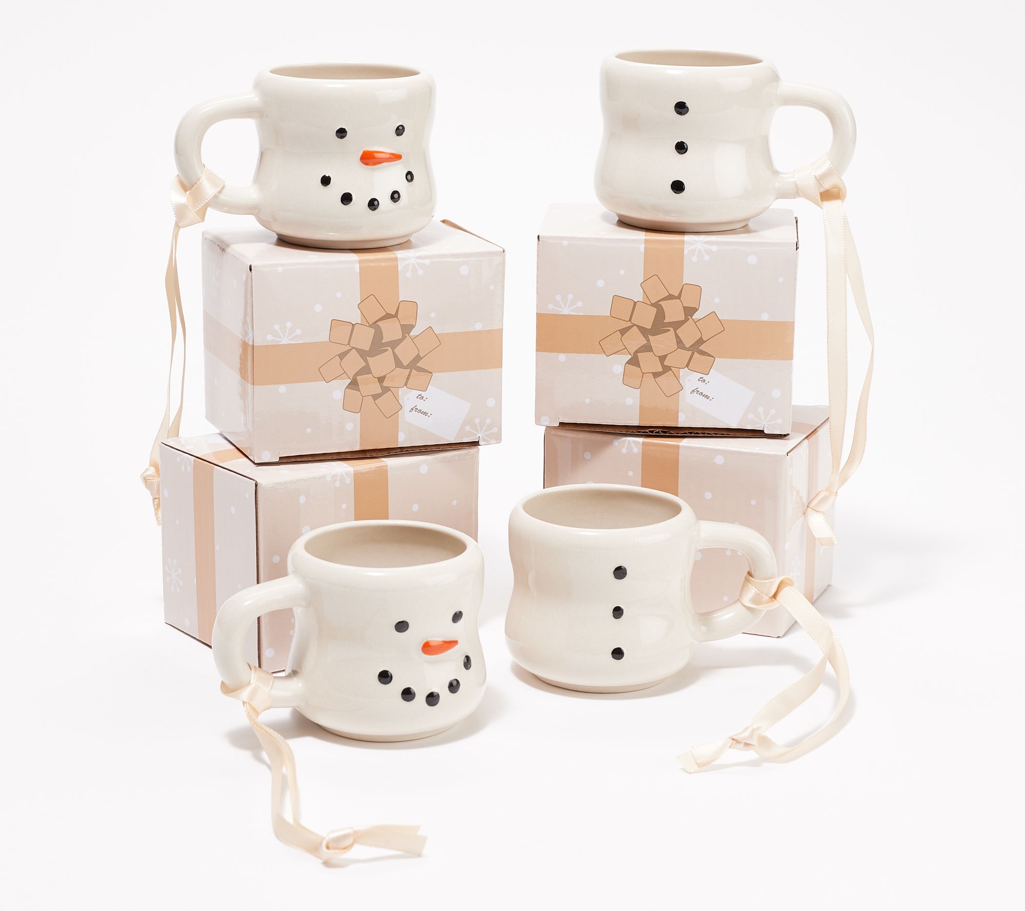 Temp-tations Set of 4 Espresso Cup Ornaments with Gift Boxes - QVC.com