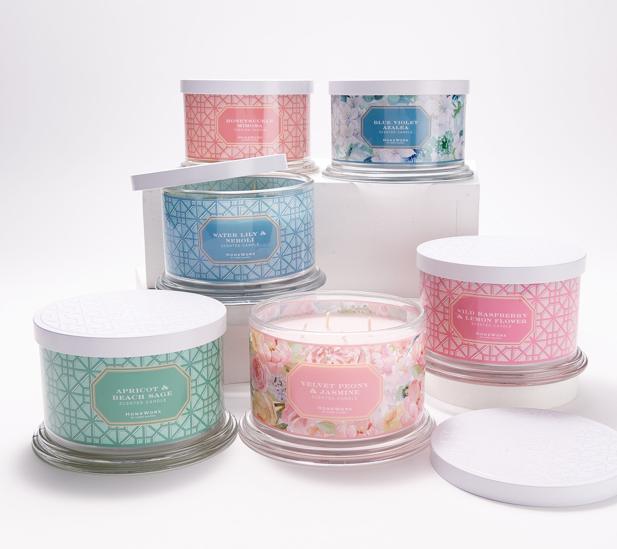 HomeWorx by Harry Slatkin Set of 3 18oz Garden Candles