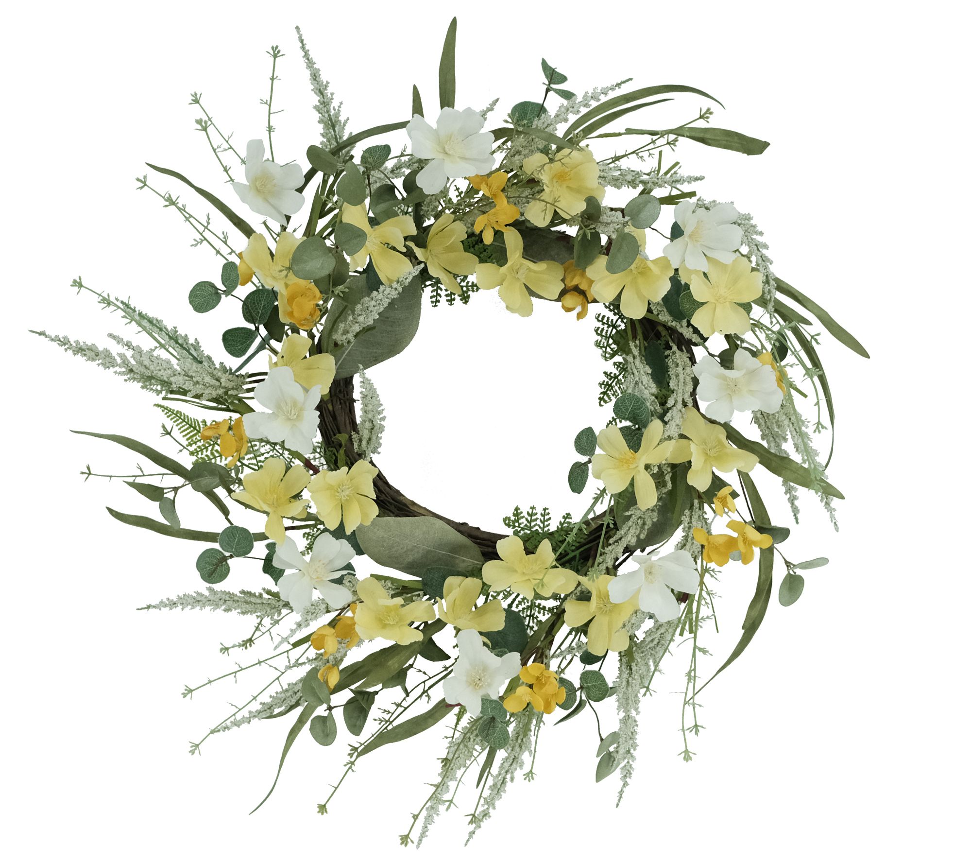 Puleo International 24" Dogwood Floral Spring W reath