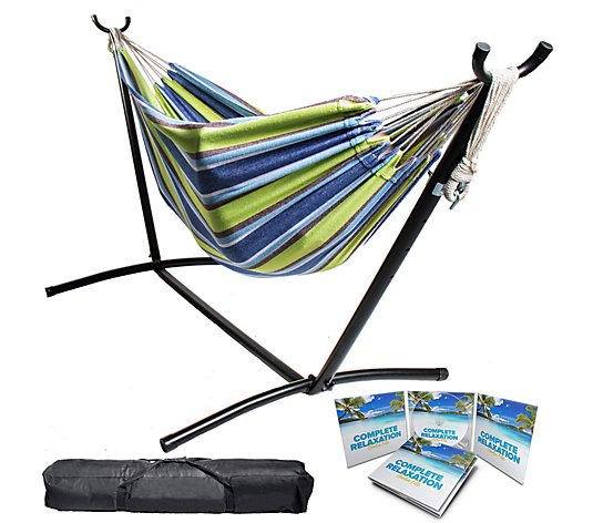 Backyard Expressions Hammock & Frame Combo with Carry Bag