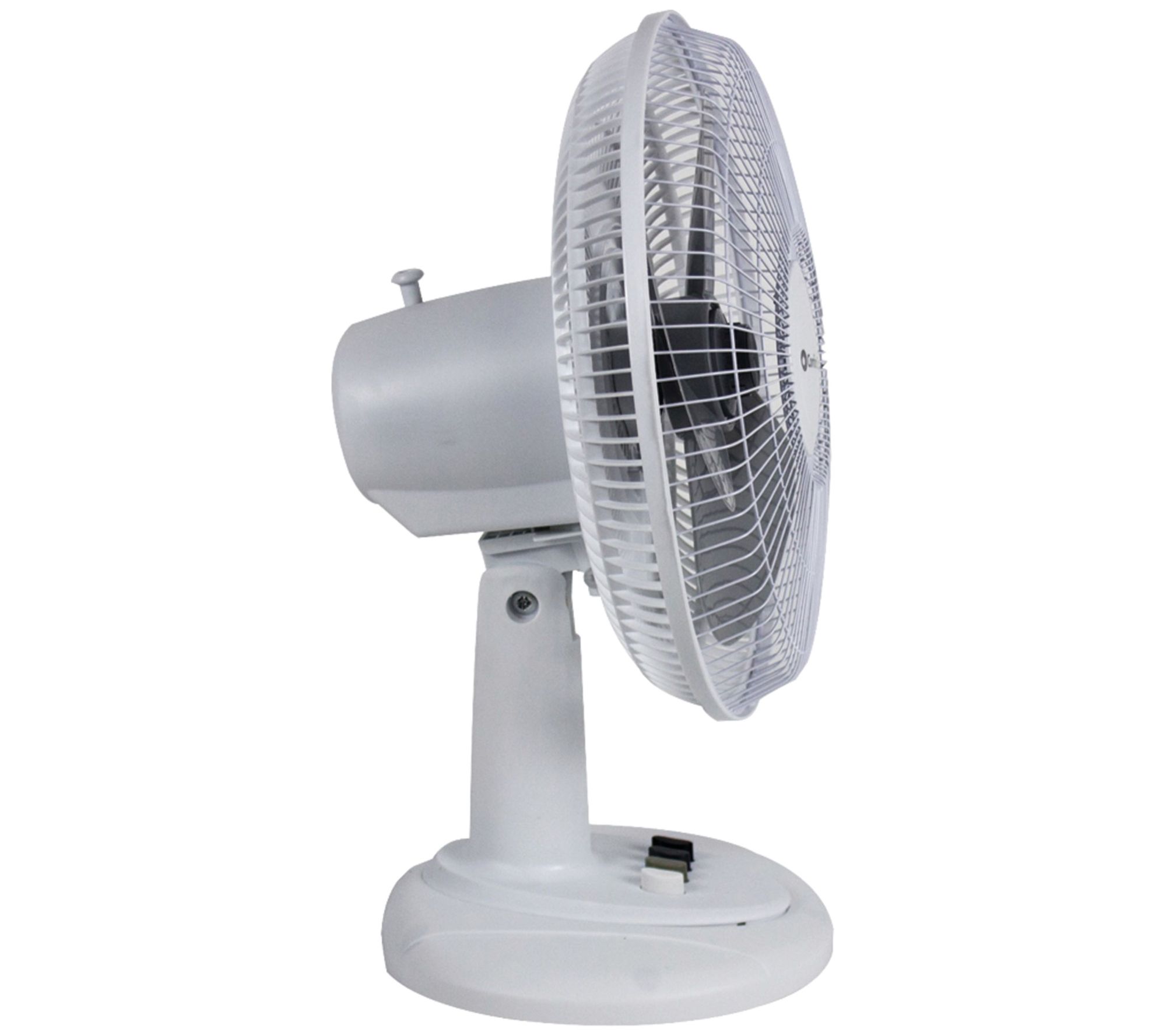 Comfort Zone 12" Oscillating Table Fan White &6" Clipon Fan