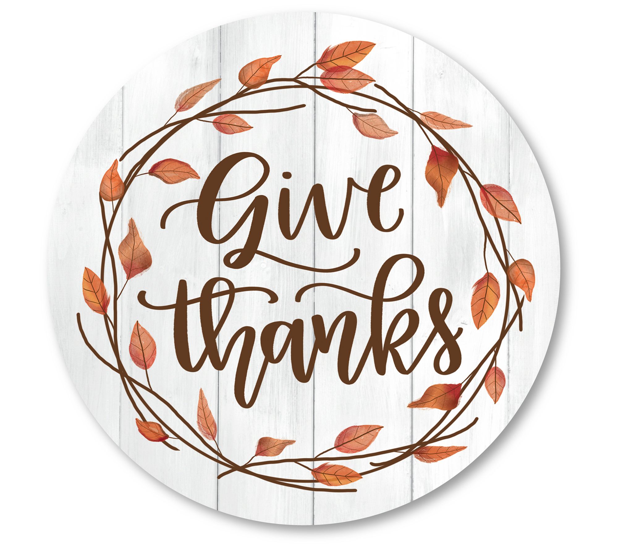 Courtside Market Give thanks 15x15 Circular Pan el