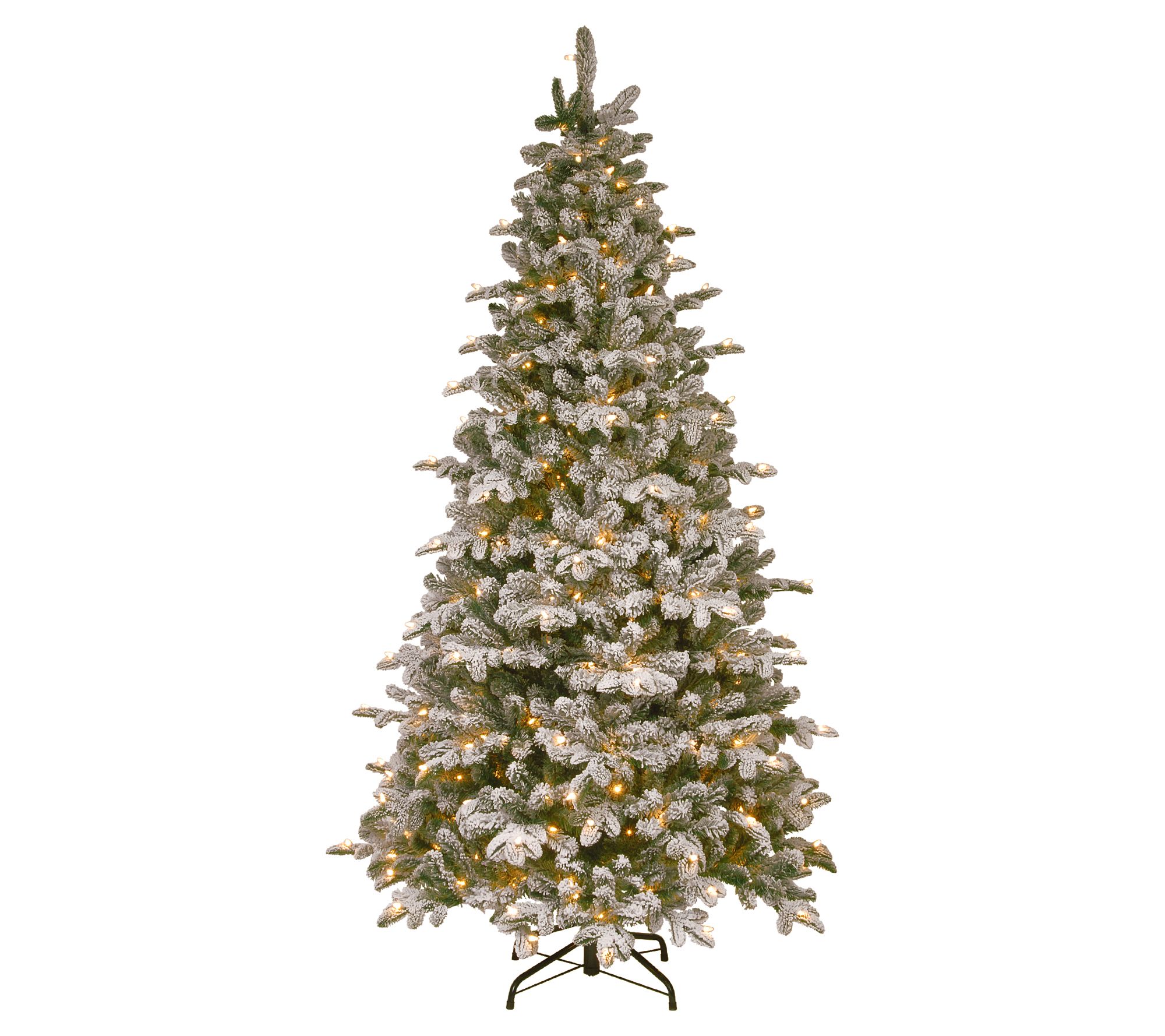National Tree 7.5 ft. Snowy Everest Fir Tree w/lear Lights