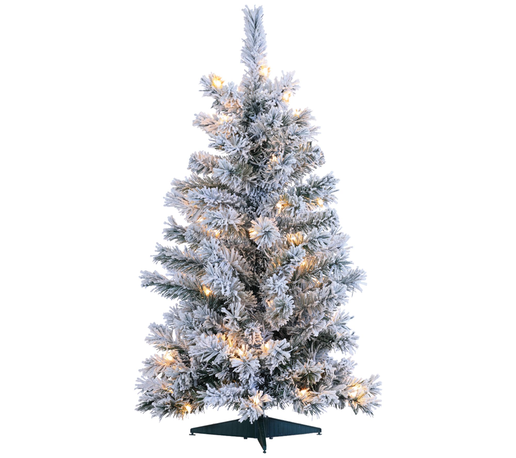 3-Ft Flocked Colorado Spruce w/50 Clear Lights by Sterling Co.