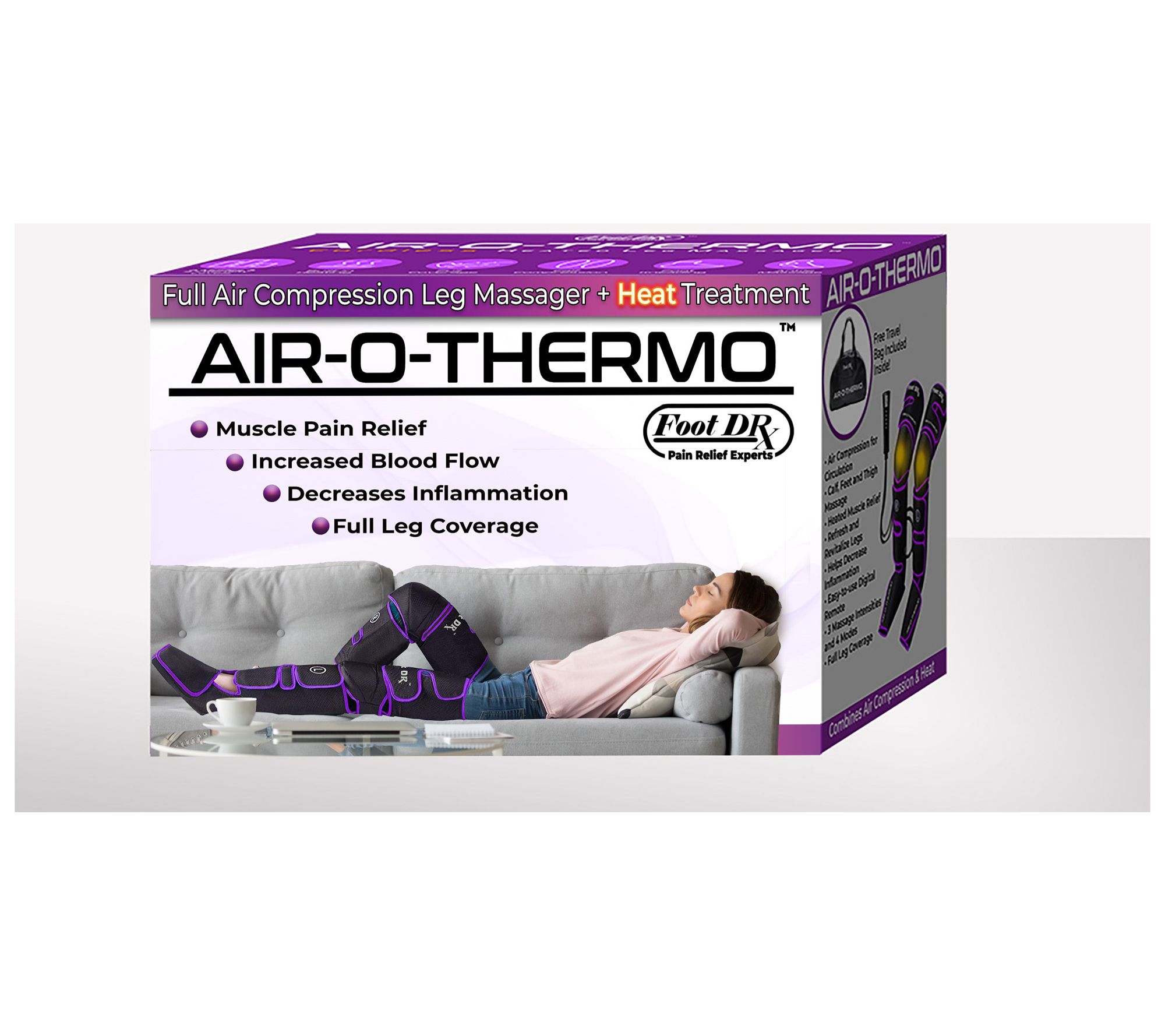 Foot Dr. Air-O-Thermo Full Leg Air CompressionMassager - QVC.com