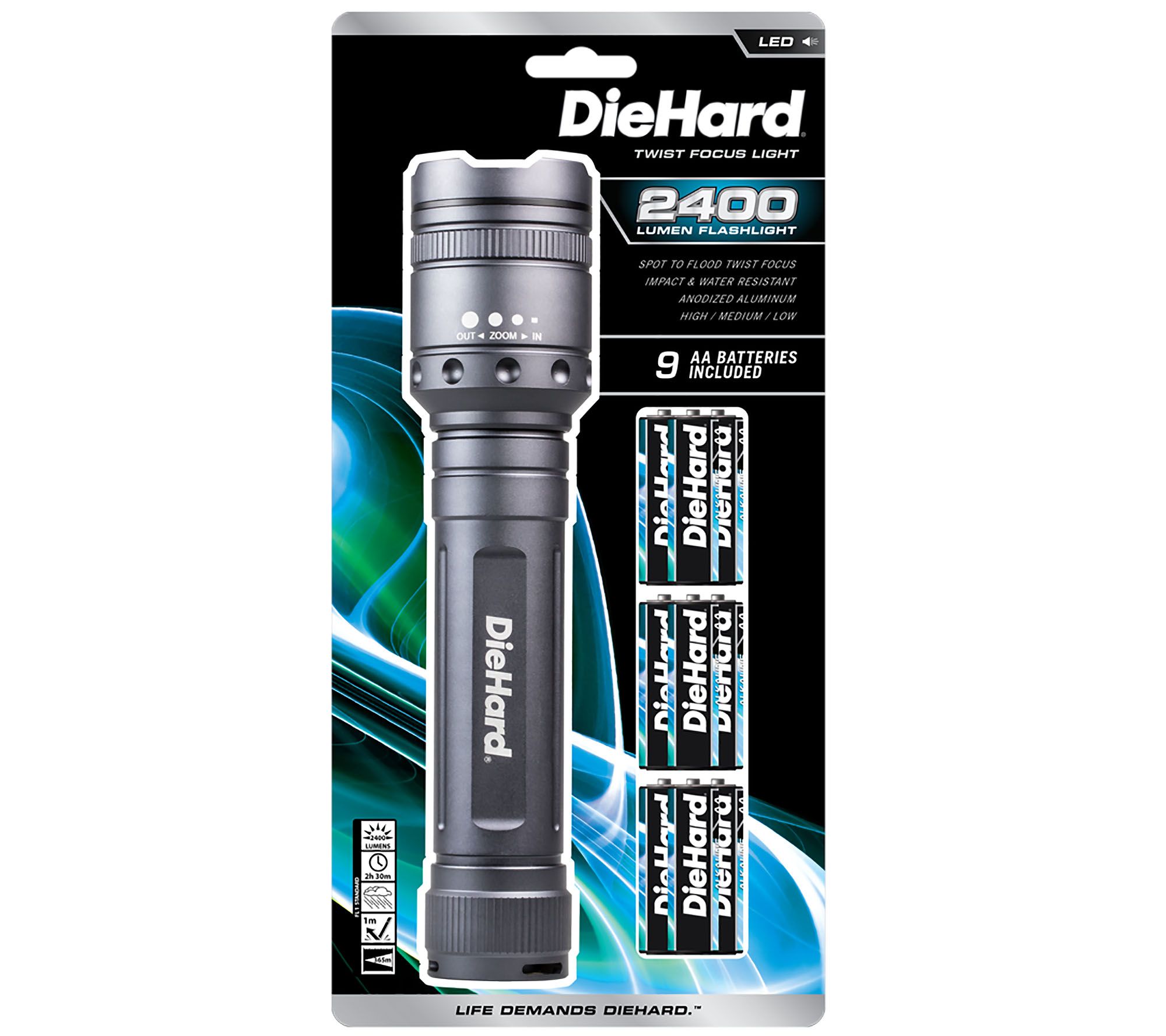 DieHard 2,400Lumen Twist Focus Flashlight