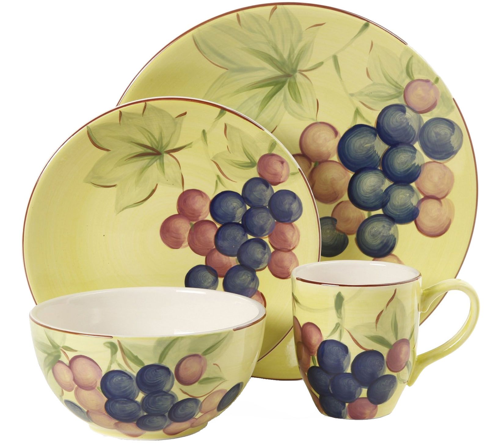 Grape dinnerware clearance set