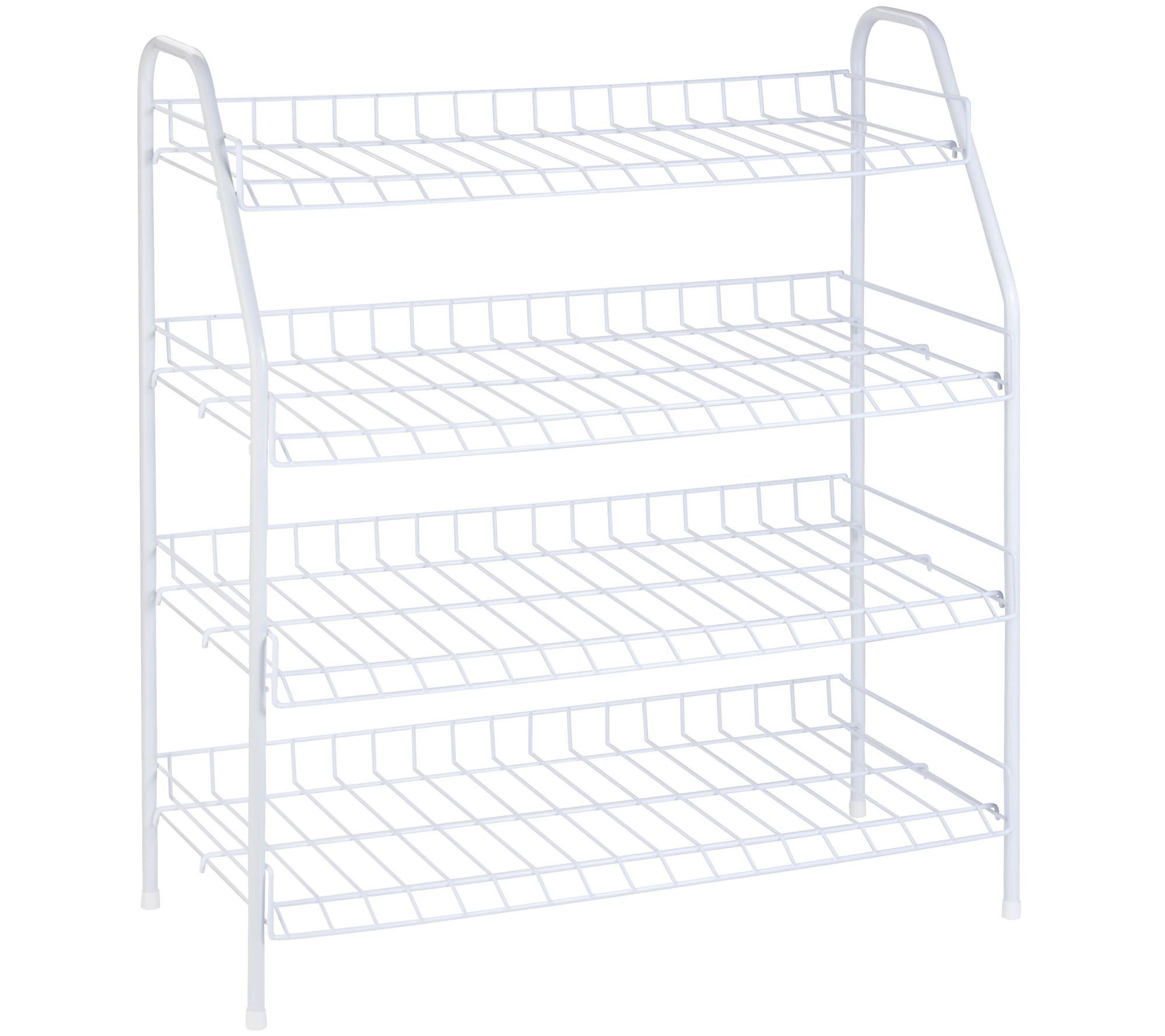 Honey Can Do 4Tier Storage Rack, White