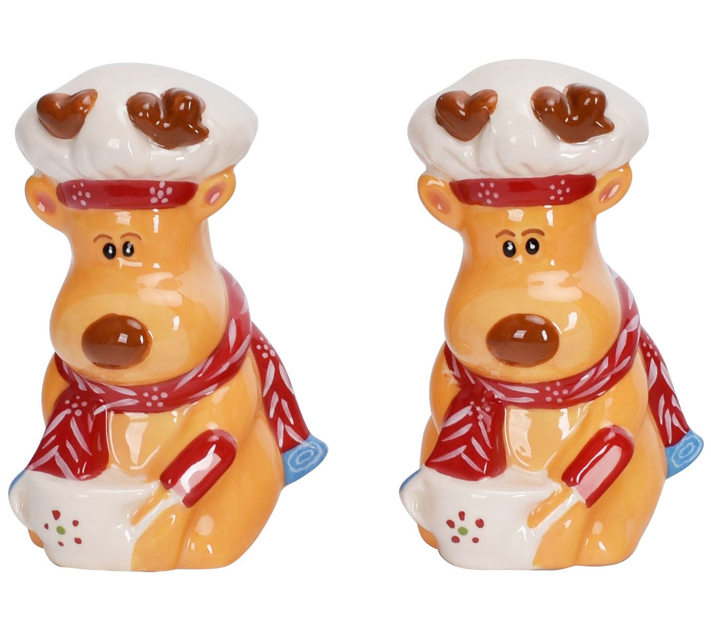 Potter's Studio Gift Boxed Gingerbread Figurine Salt and Pepper Shaker Set