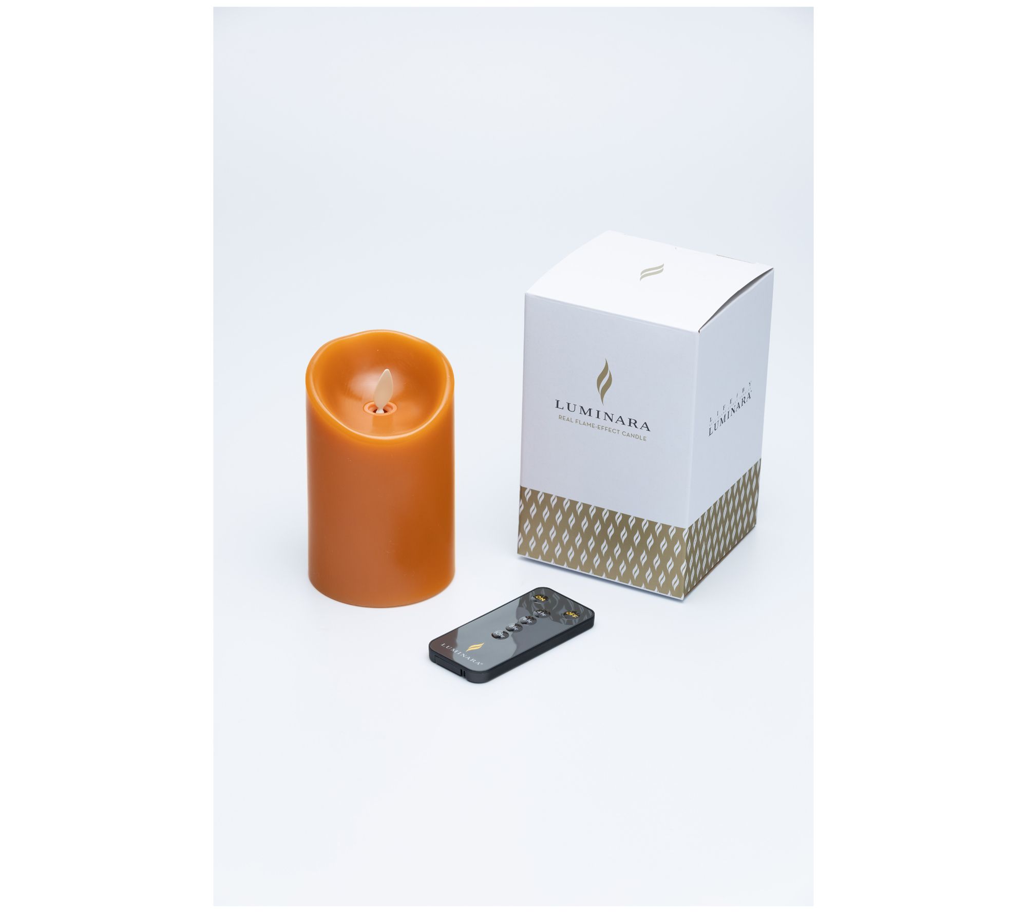 Luminara 4" Unscented Wax Flameless Candle & Re mote Control