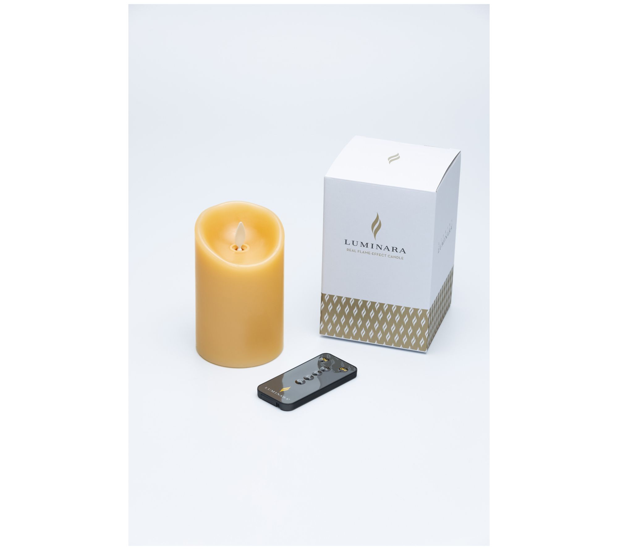 Luminara 4" Unscented Wax Flameless Candle & Re mote Control