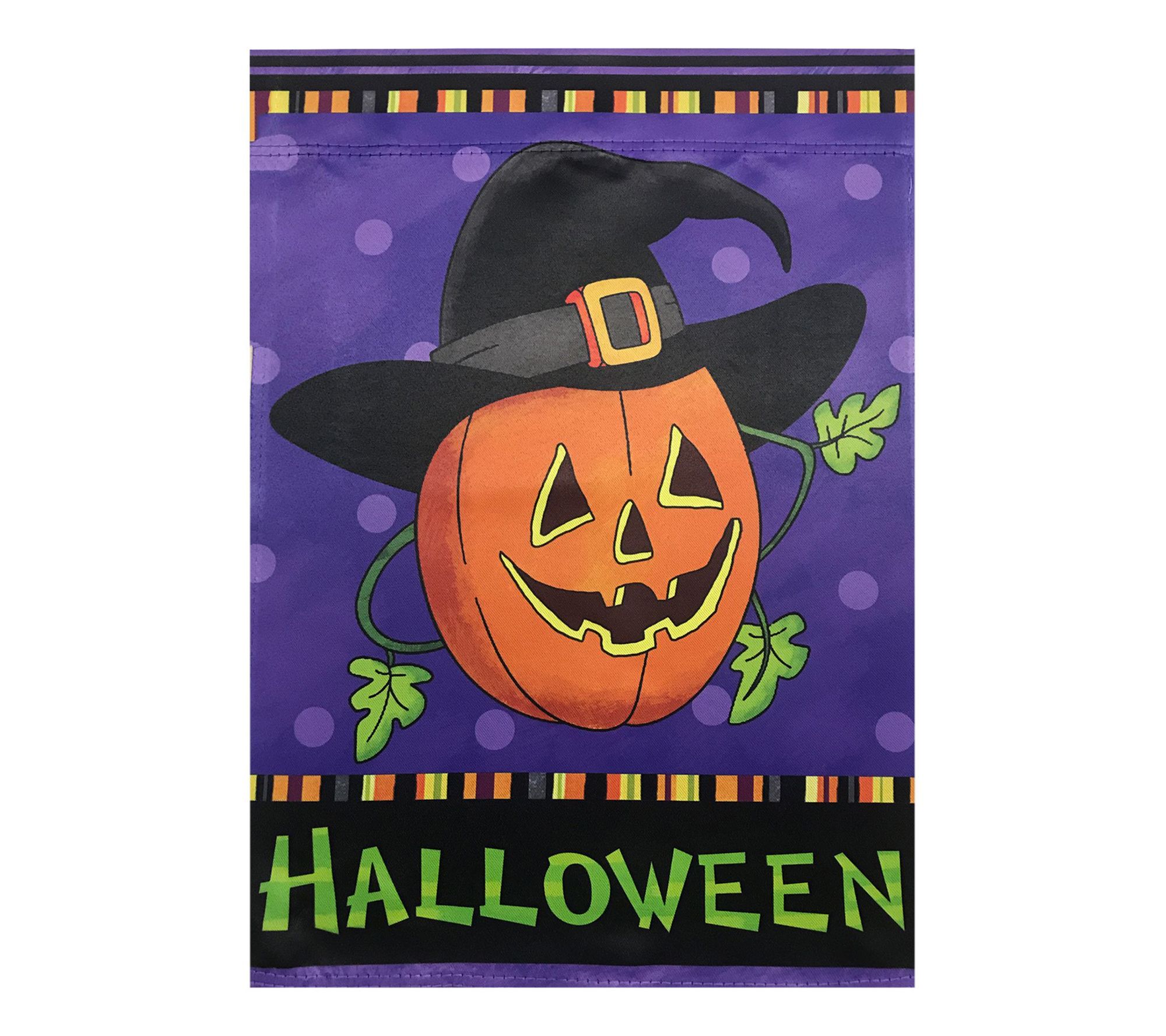 Northlight Pumpkin in a Witch Hat Flag 12.5" x18"