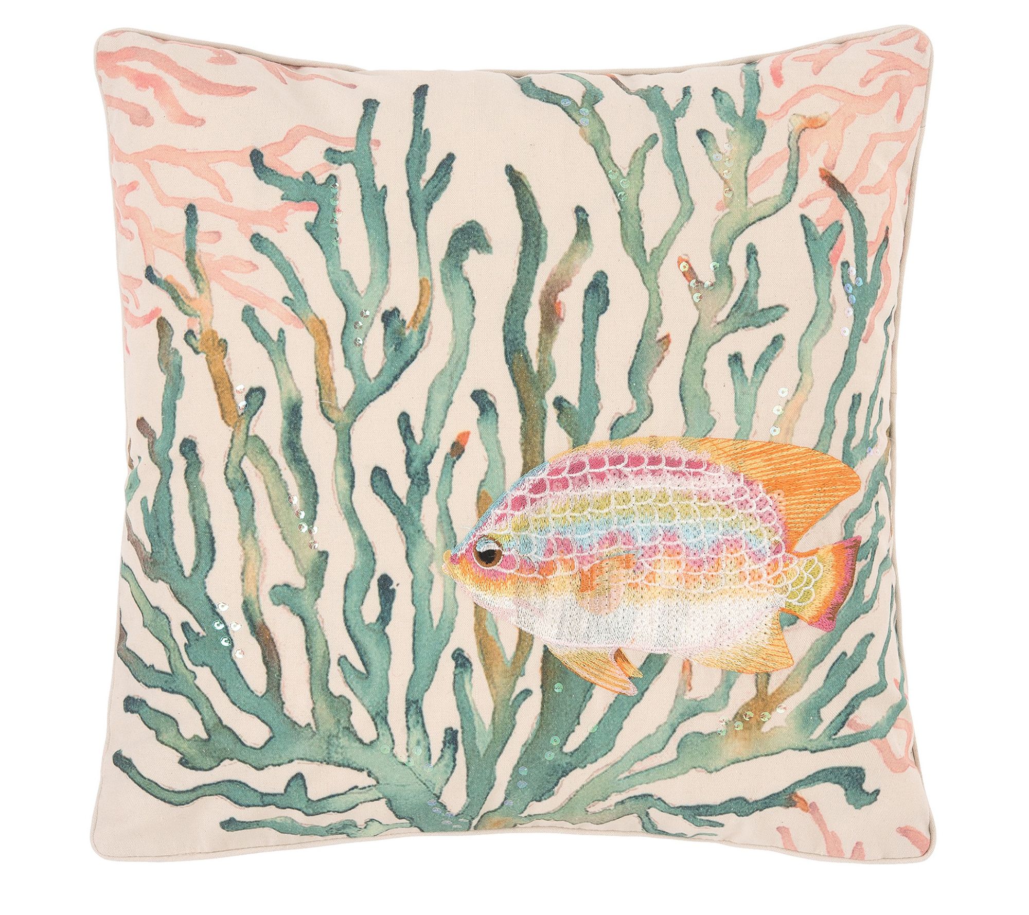 C&F Home Oceanaire Coral Pillow