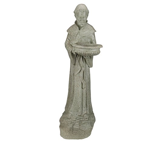 Northlight St. Francis of Assisi Speckled BirdFeeder Statue