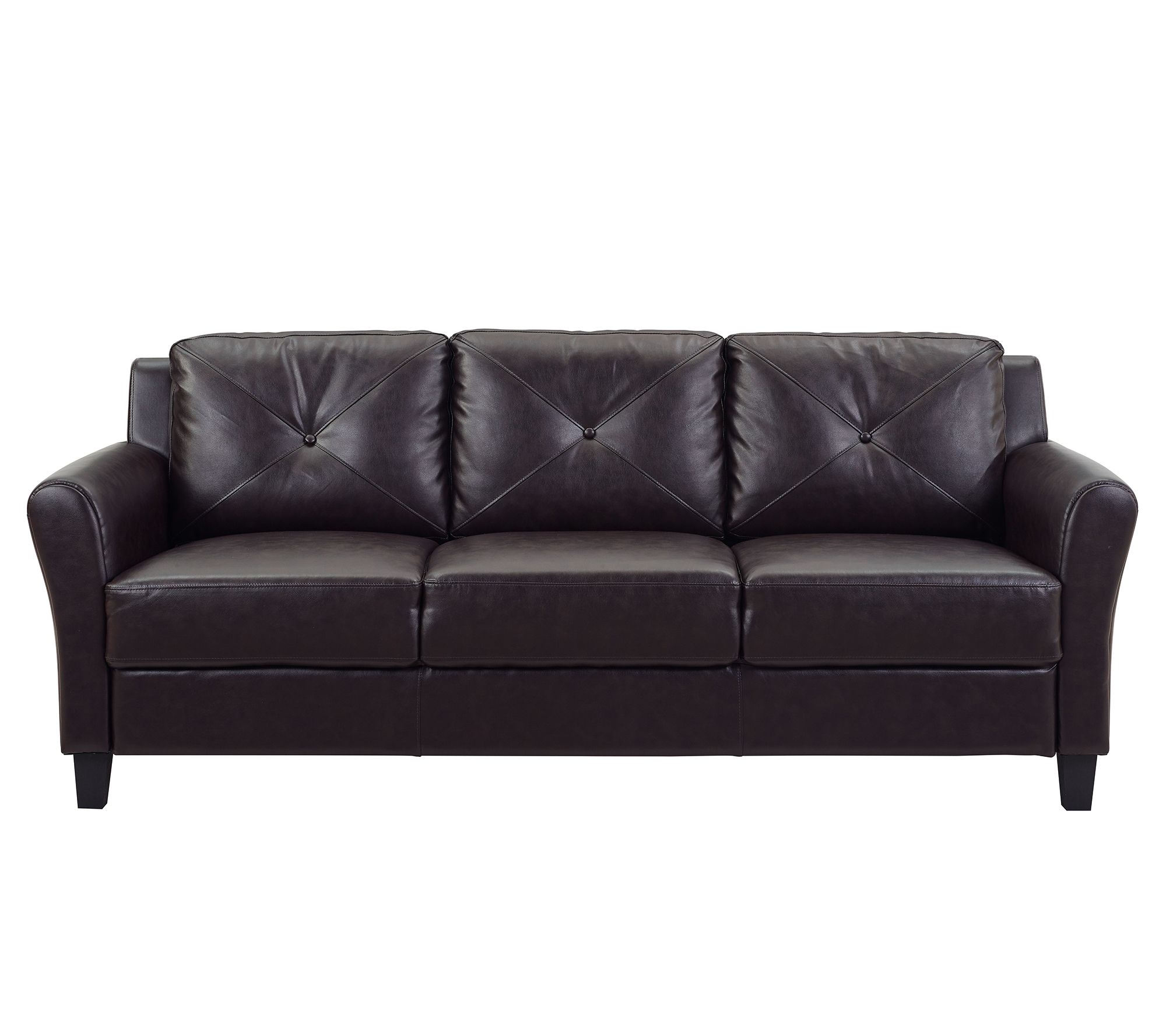 Faux leather discount 2 seater sofa