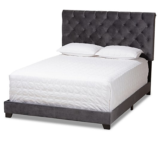Candace Luxe and Glamour Velvet Upholstered Bed