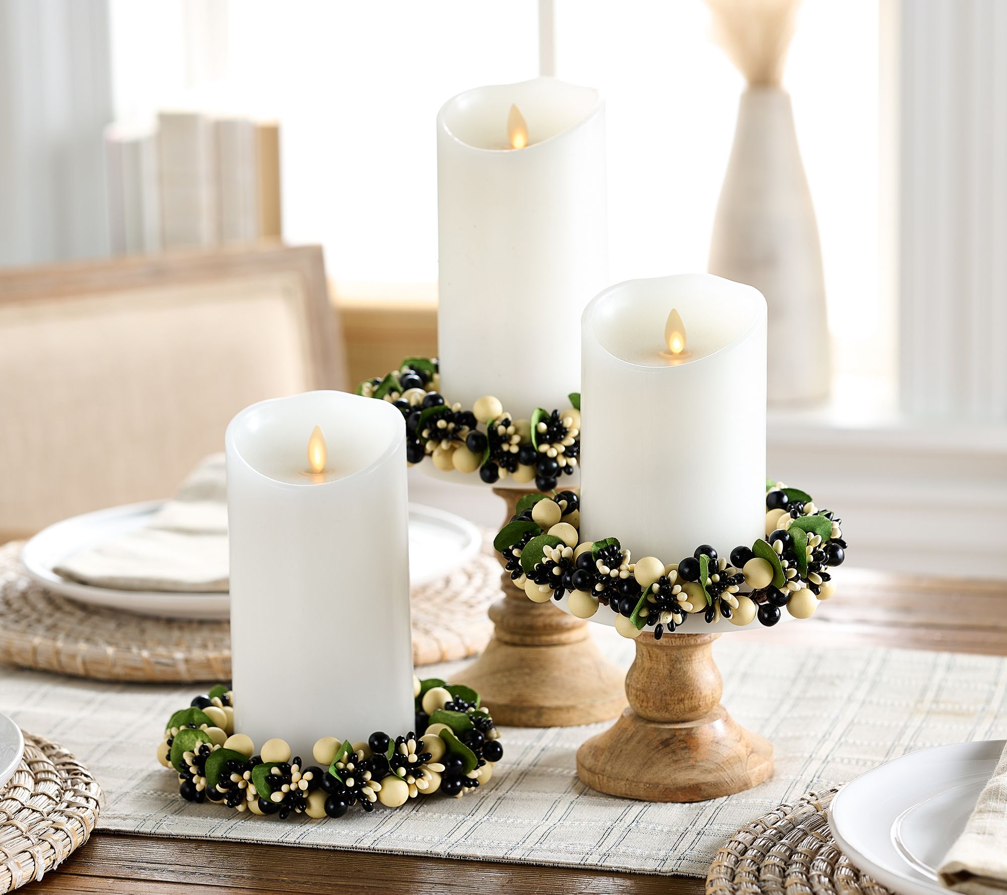 Set of 3 Pip Berry Candle Rings by Valerie