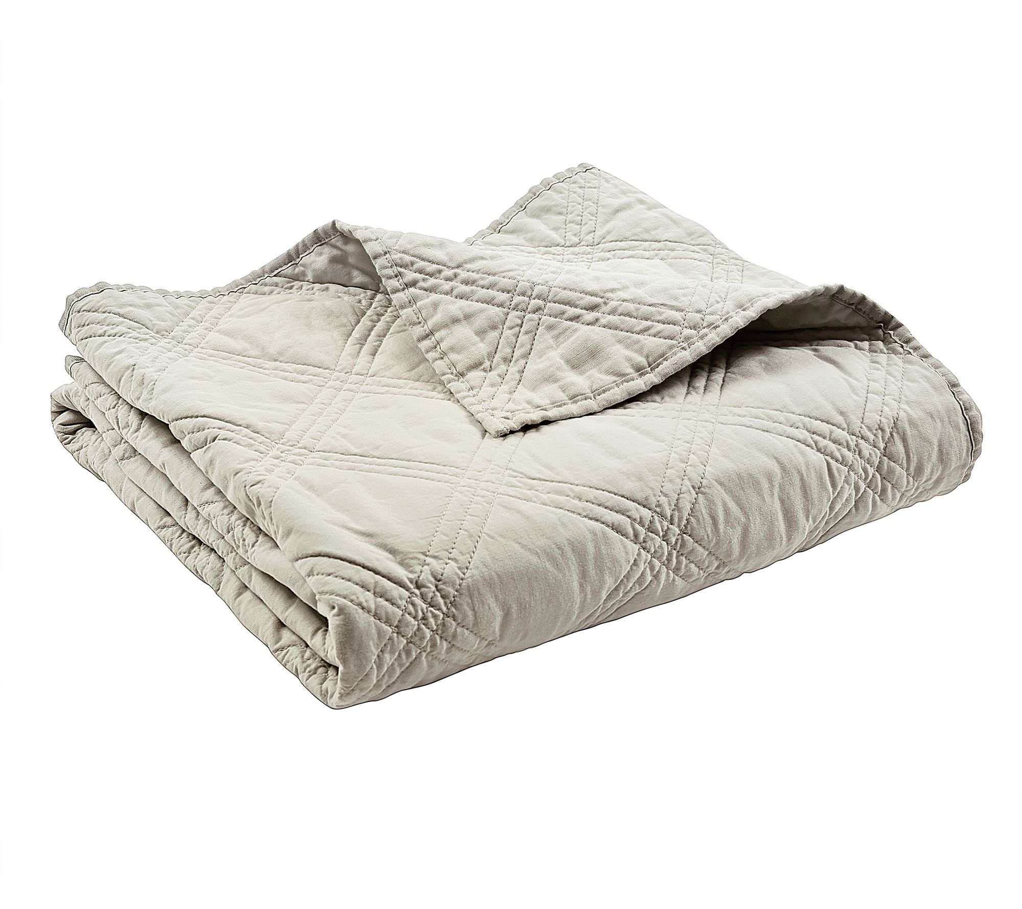 Levtex Home Washed Linen Quilted Throw Blanket