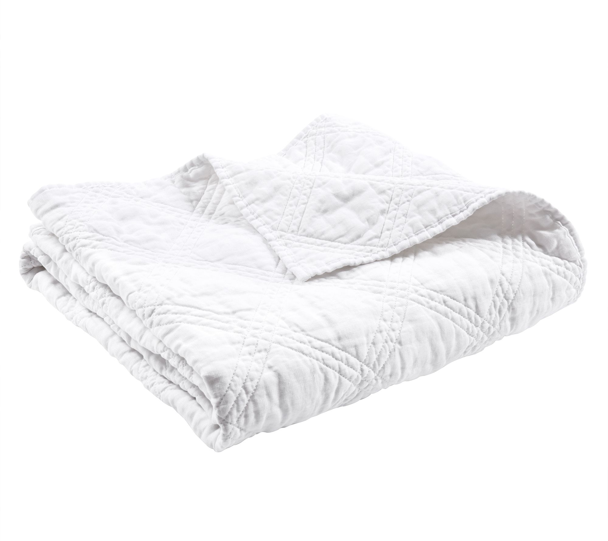 Levtex Home Washed Linen Quilted Throw Blanket