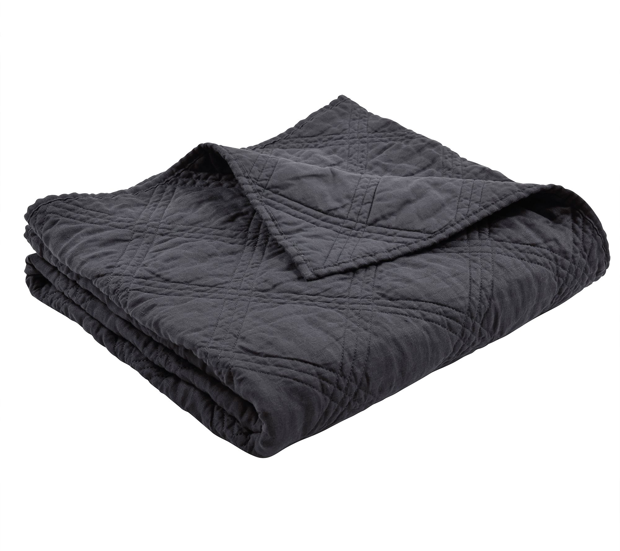 Levtex Home Washed Linen Quilted Throw Blanket