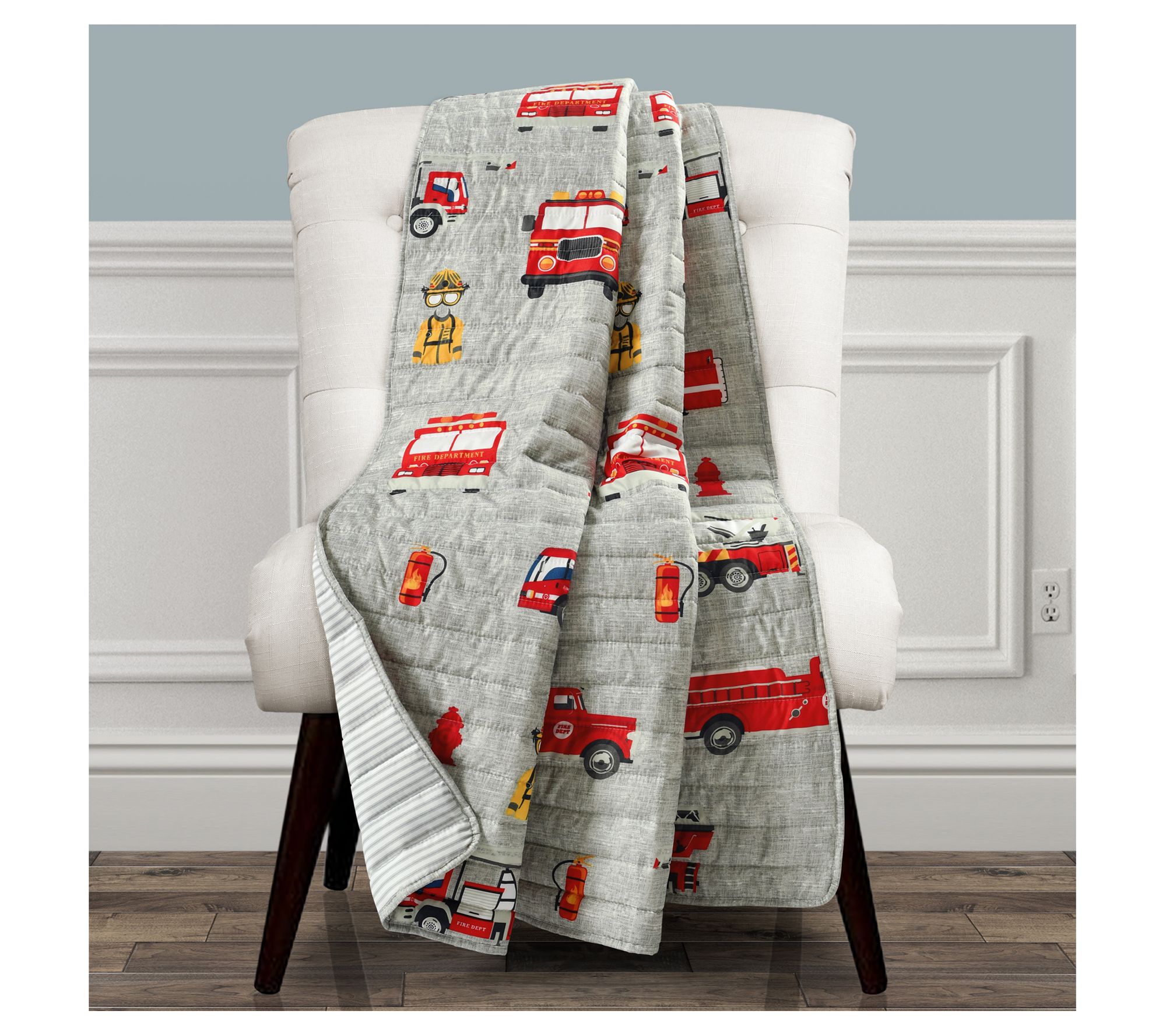 Lush Decor Fire Truck Throw Single 50X60